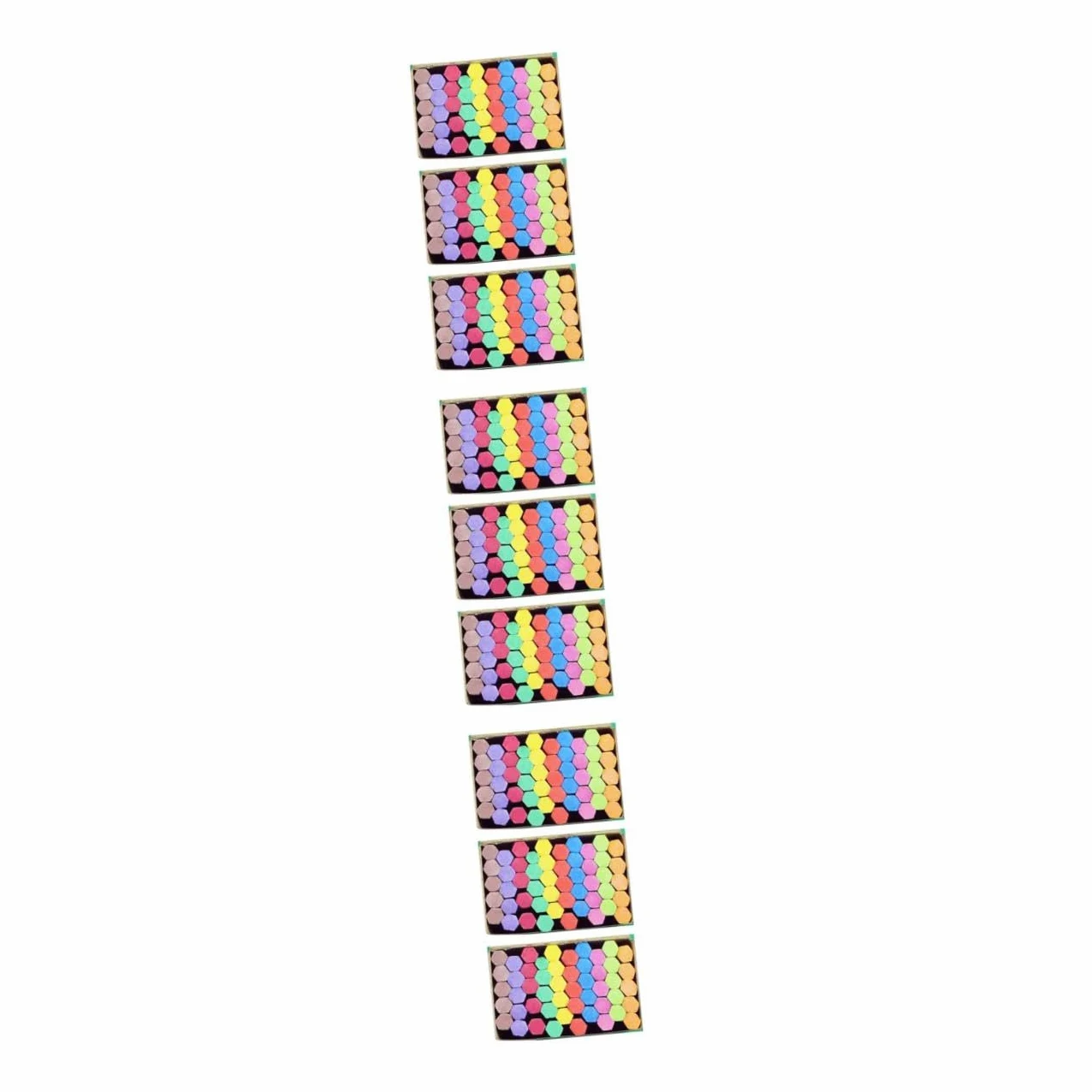 DOITOOL 3 Set Gessetti Colorati Esagonali Per Lavagna Polvere Per Scuola Gessetti Didattici Resistenti E Portatili 3 Scatole*3