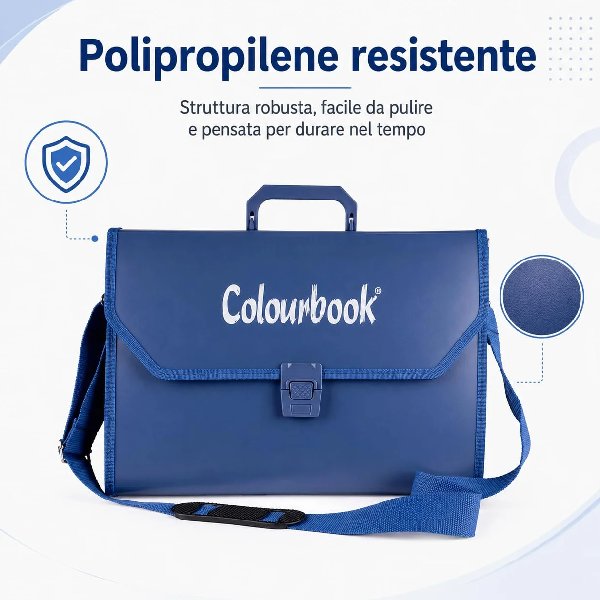 Colourbook Valigetta Portadisegni A3 35x50 cm Impermeabile Leggera Made in Italy