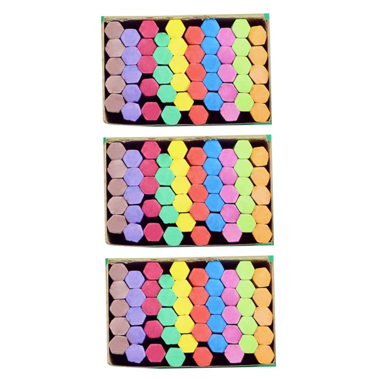 TEHAUX Gessetti Colorati per Lavagna senza Polvere, 3 Confezioni, per Scuola e Uso Domestico