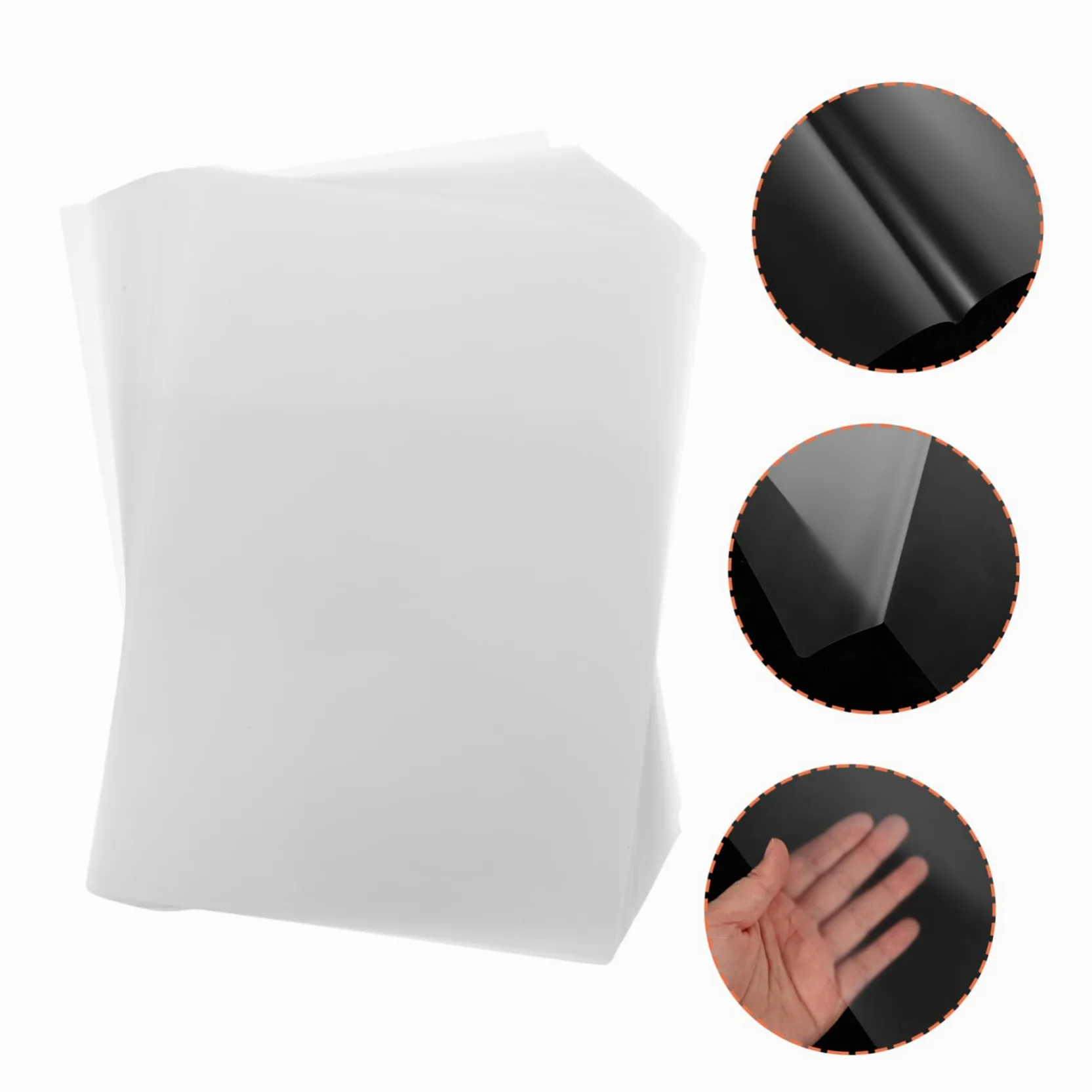 SECFOU 100 Pezzi Laminazione Termica in Pet Ed Eva Pellicole Protettive Impermeabili e Resistenti Adatte Per Foto Carte D'identità Documenti e Badge Di Lavoro