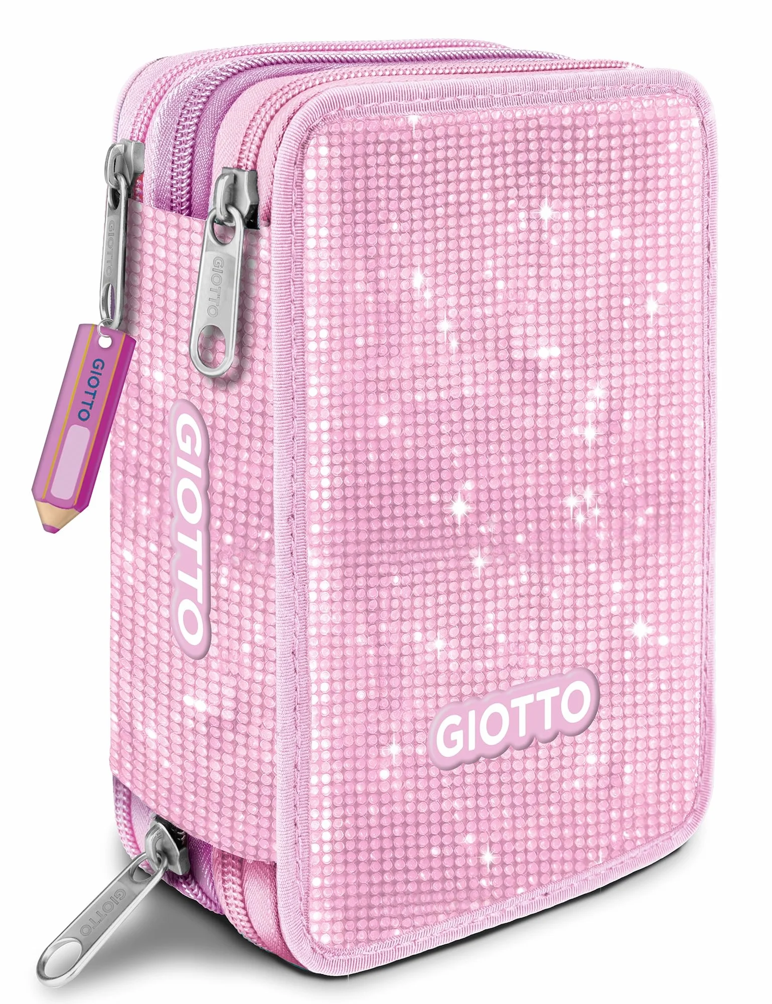 GIOTTO ASTUCCIO 3ZIP SUPER CRYSTAL ROSA