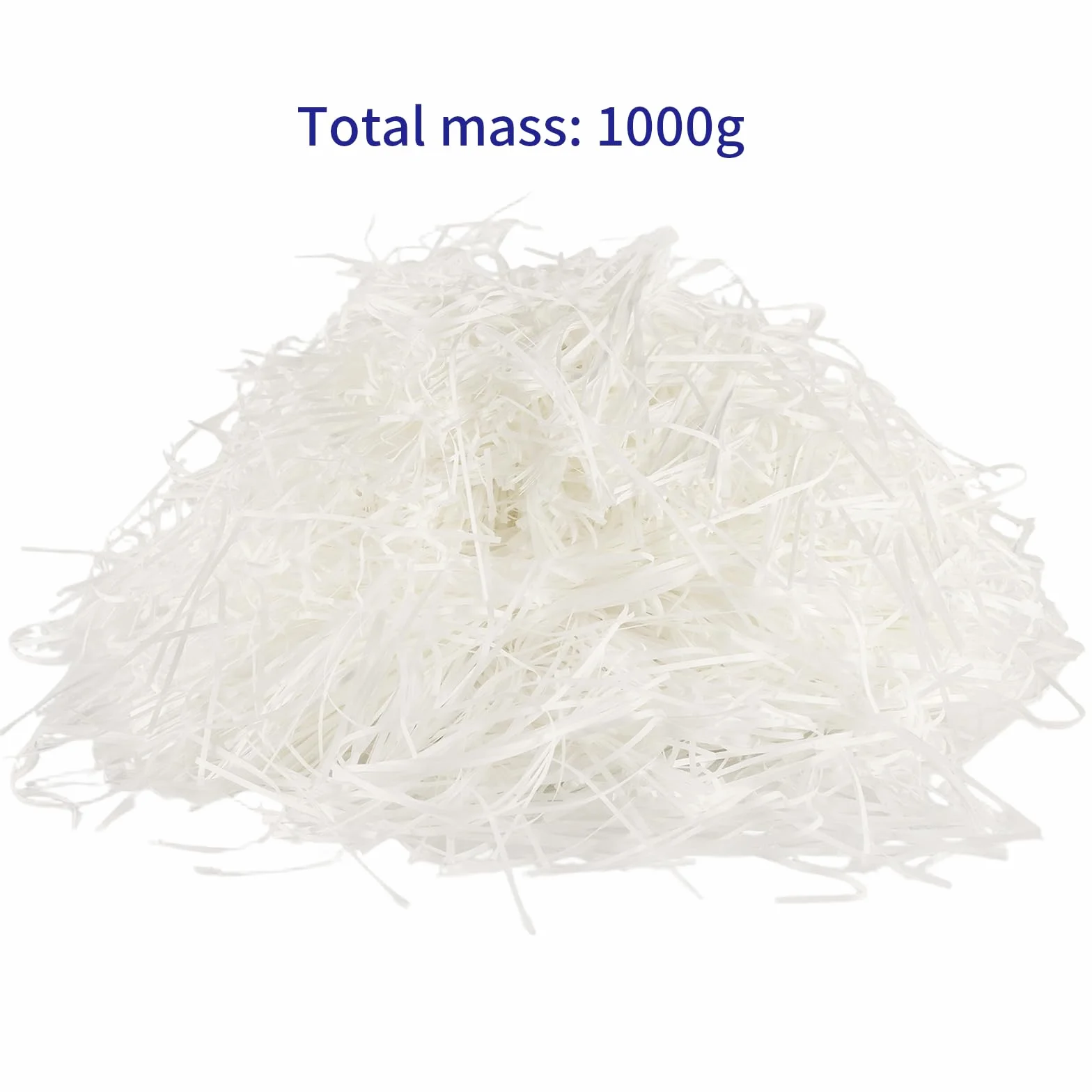 SOUJAP Carta velina sminuzzata per imballaggio, bianca, 1 kg, riempitivo per cesti per scatole regalo