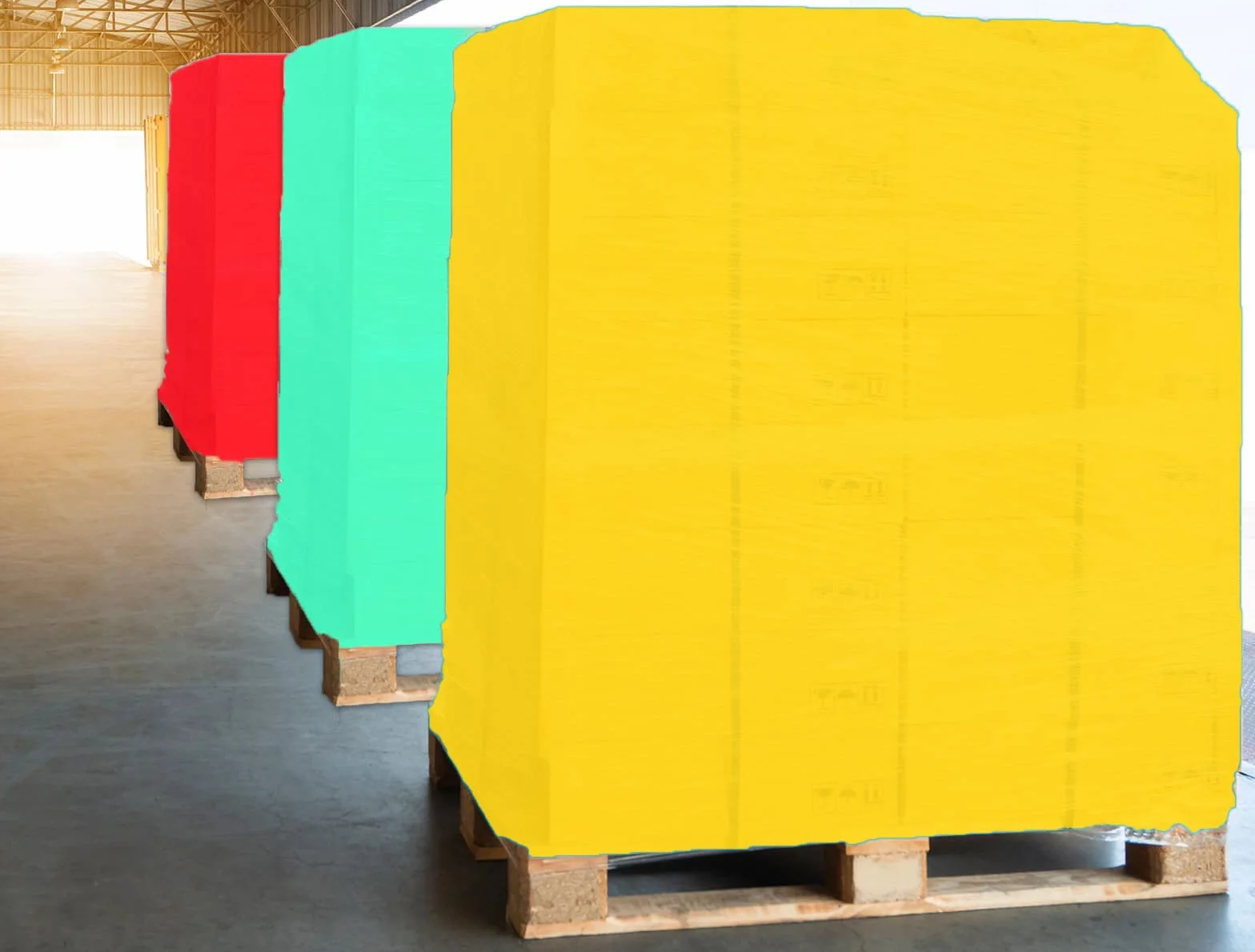 Pellicola per imballaggio 50 cm di larghezza e stirabile fino a 300 metri di lunghezza – Rotolo di pellicola elastica manuale per imballaggio industriale (36 rotoli, multicolore)