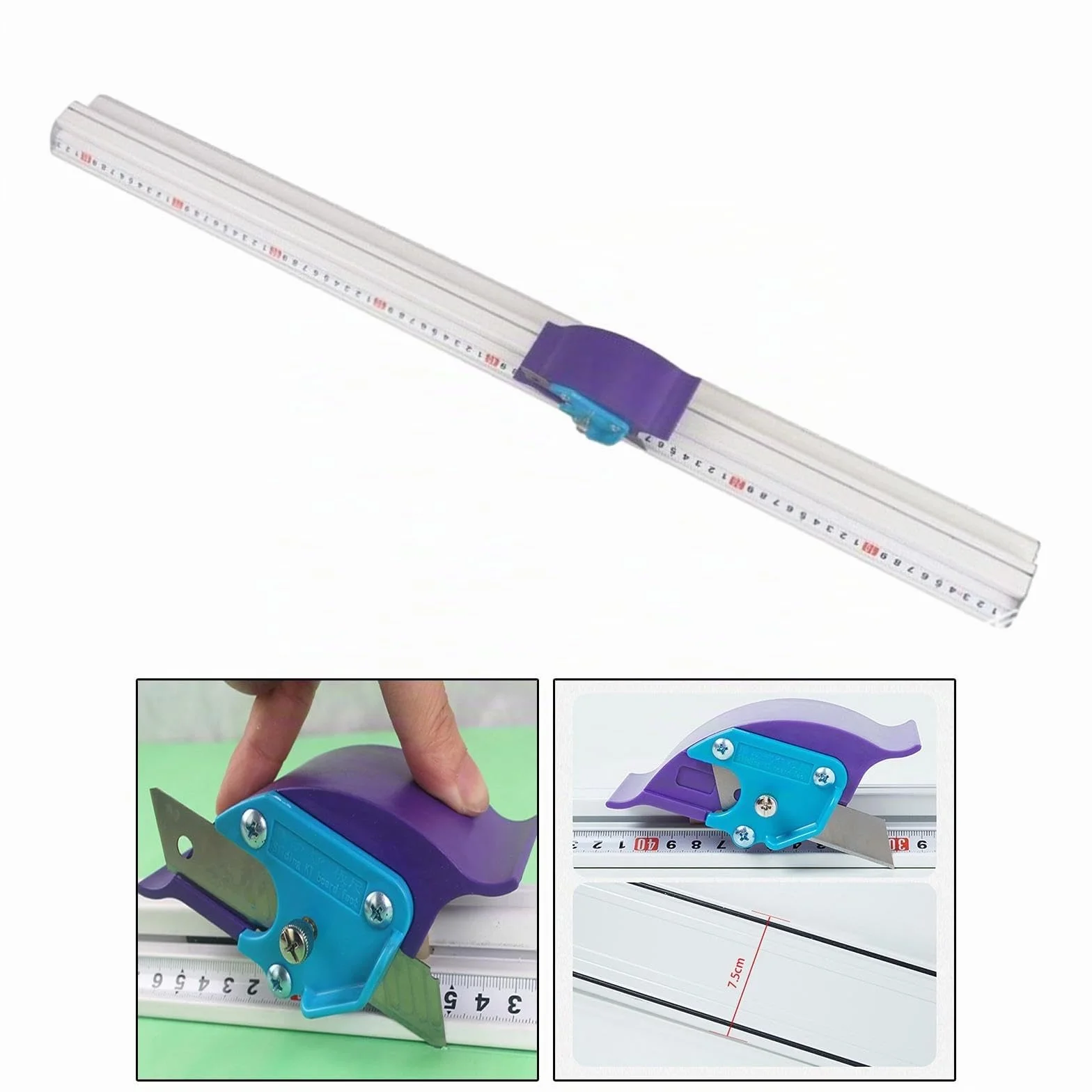 Righello per taglierina per carta fotografica, righello da taglio manuale per cartone, precisione, 70 cm