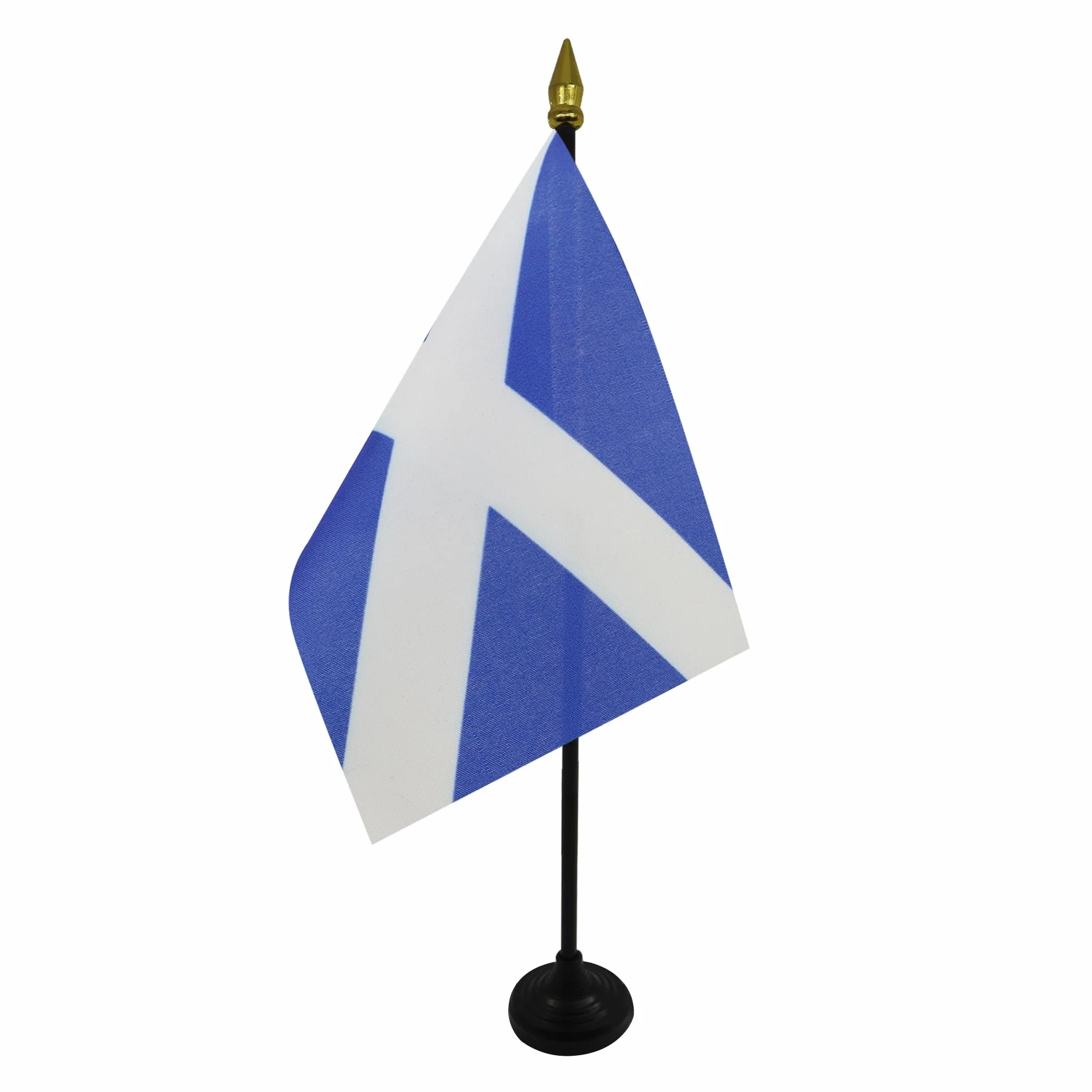 AZ FLAG Bandiera da Tavolo Scozia 15x10cm Punta Dorata - Piccola Bandierina Scozzese