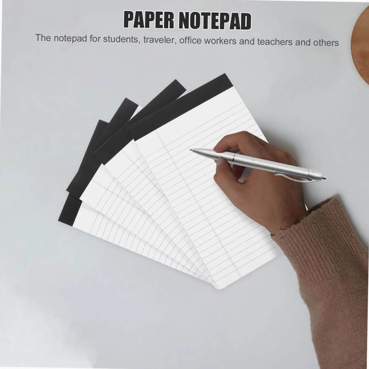 Blocco Note Portatile A5 8 Quaderni da 50 Fogli Ciascuno, Fogli a Righe, Design Delicato e Semplice, Facile da Usare per Annotazioni e Memorizzazioni