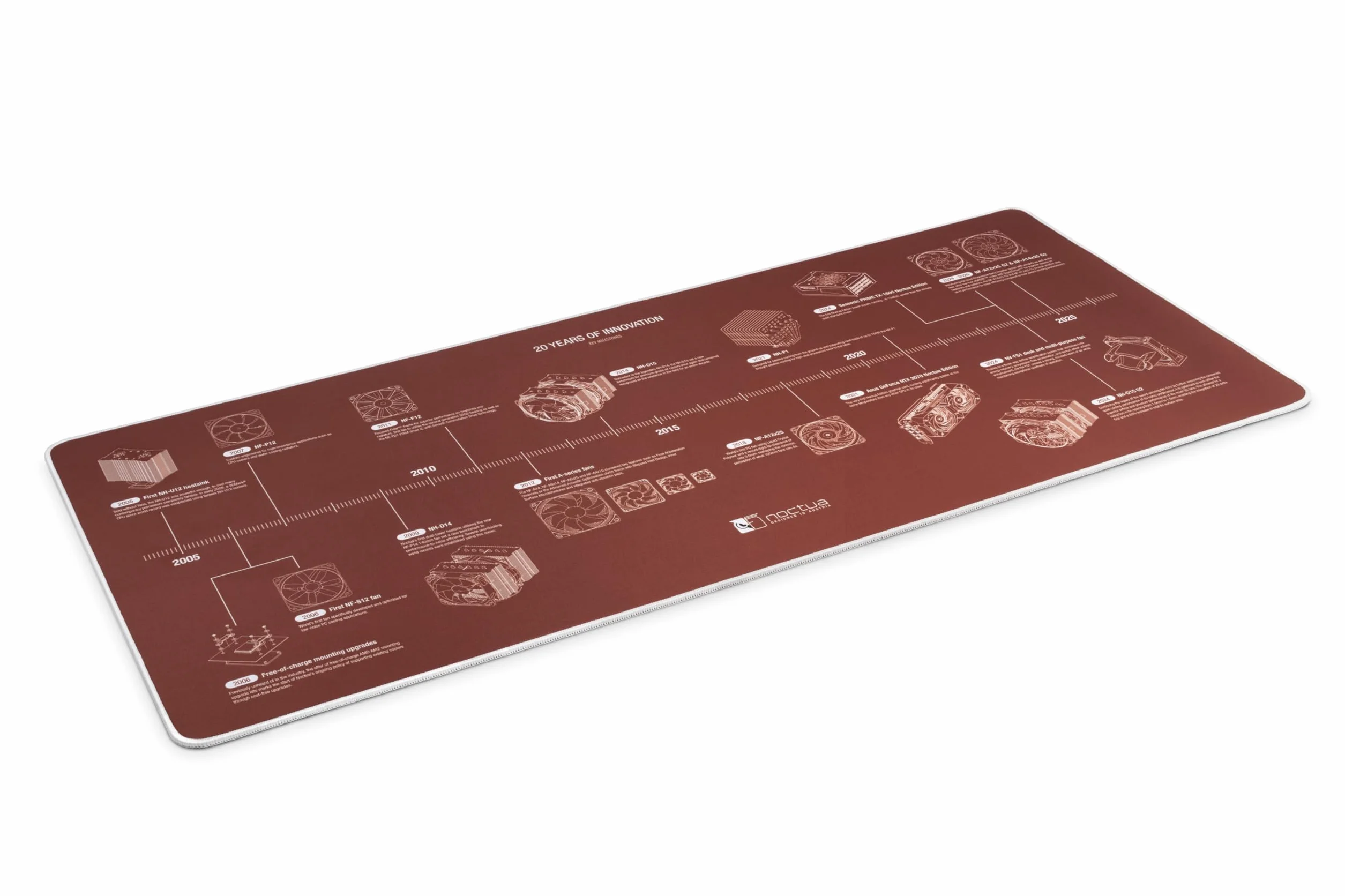 Noctua NP-DM3 Tappetino da Scrivania per il 20° Anniversario, 90x40 cm (Marrone)