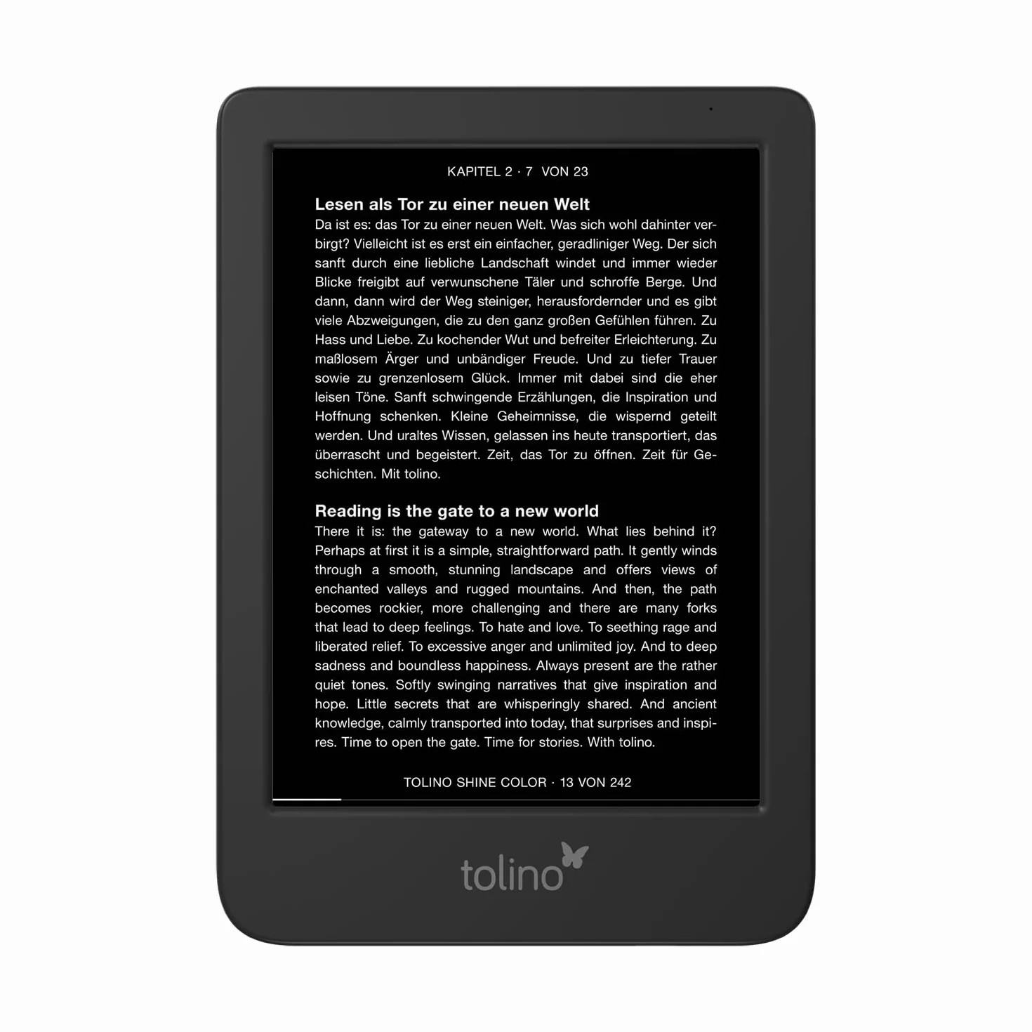 Tolino shine color Liseuse Écran tactile 16 Go Wifi Noir