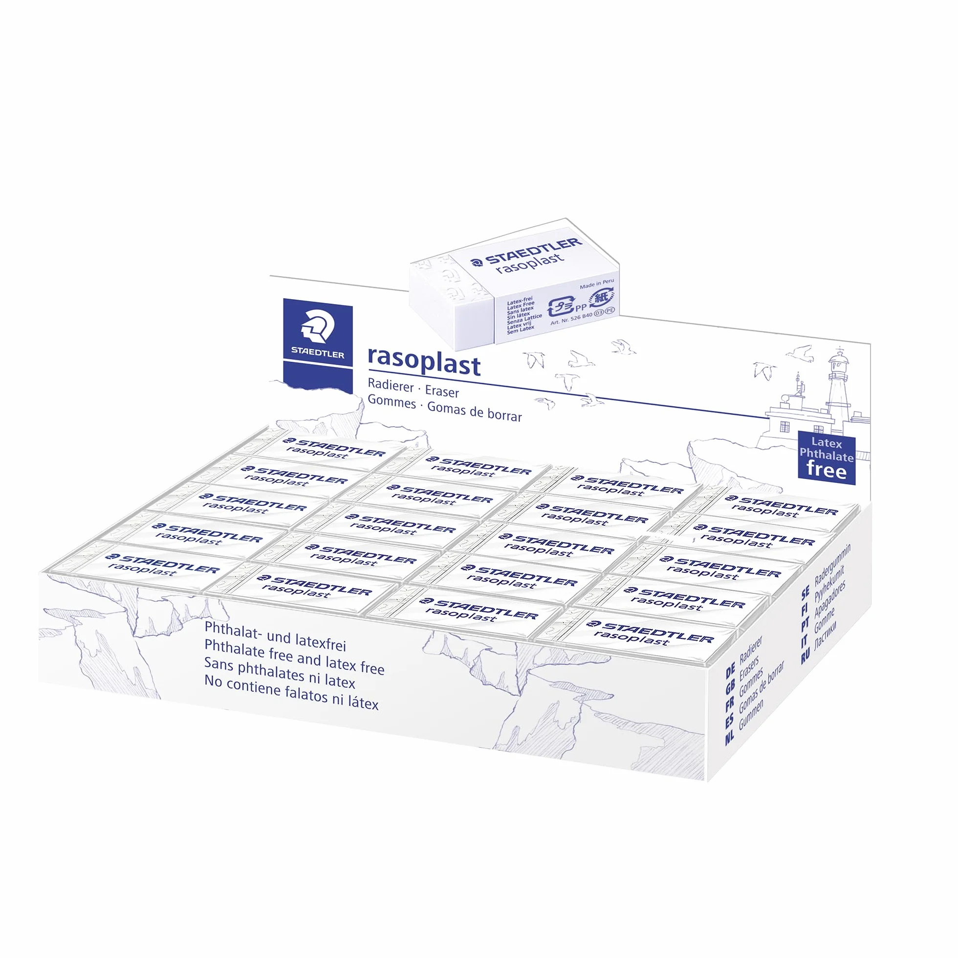 Staedtler Rasoplast Gomme da Cancellare Set Cancelleria 40 Pezzi