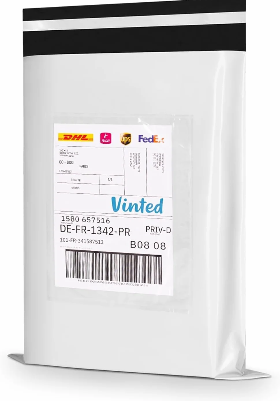Buste da spedizione 35x45 cm 25 pezzi bianche LDPE 50 µm autoadesive