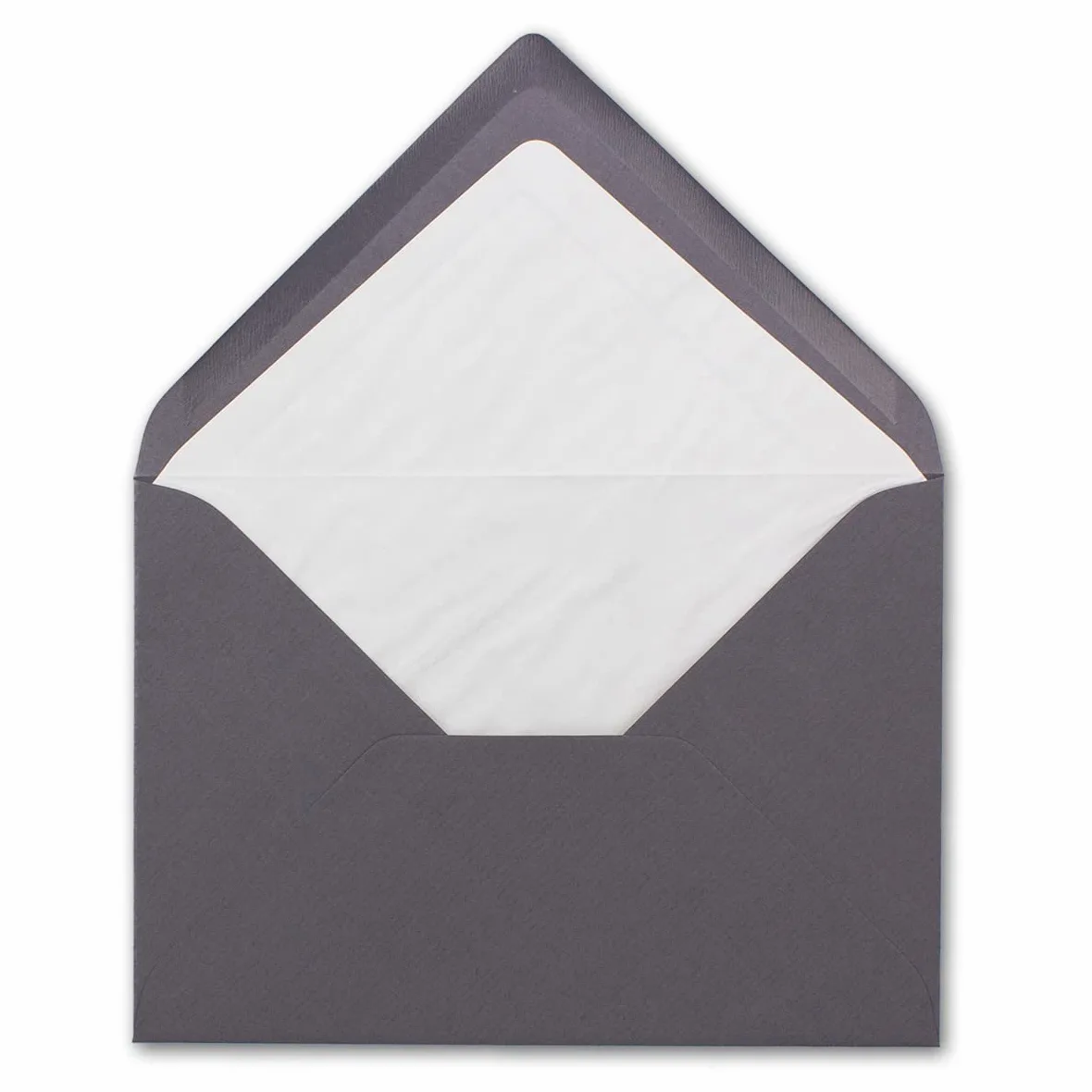 Glüxx-Agent - 1000 buste per lettere, formato DIN B6, con fodera in seta bianca, 12,5 x 17,6 cm, 100 g/m², con incollaggio a umido, senza finestra, colore: grafite