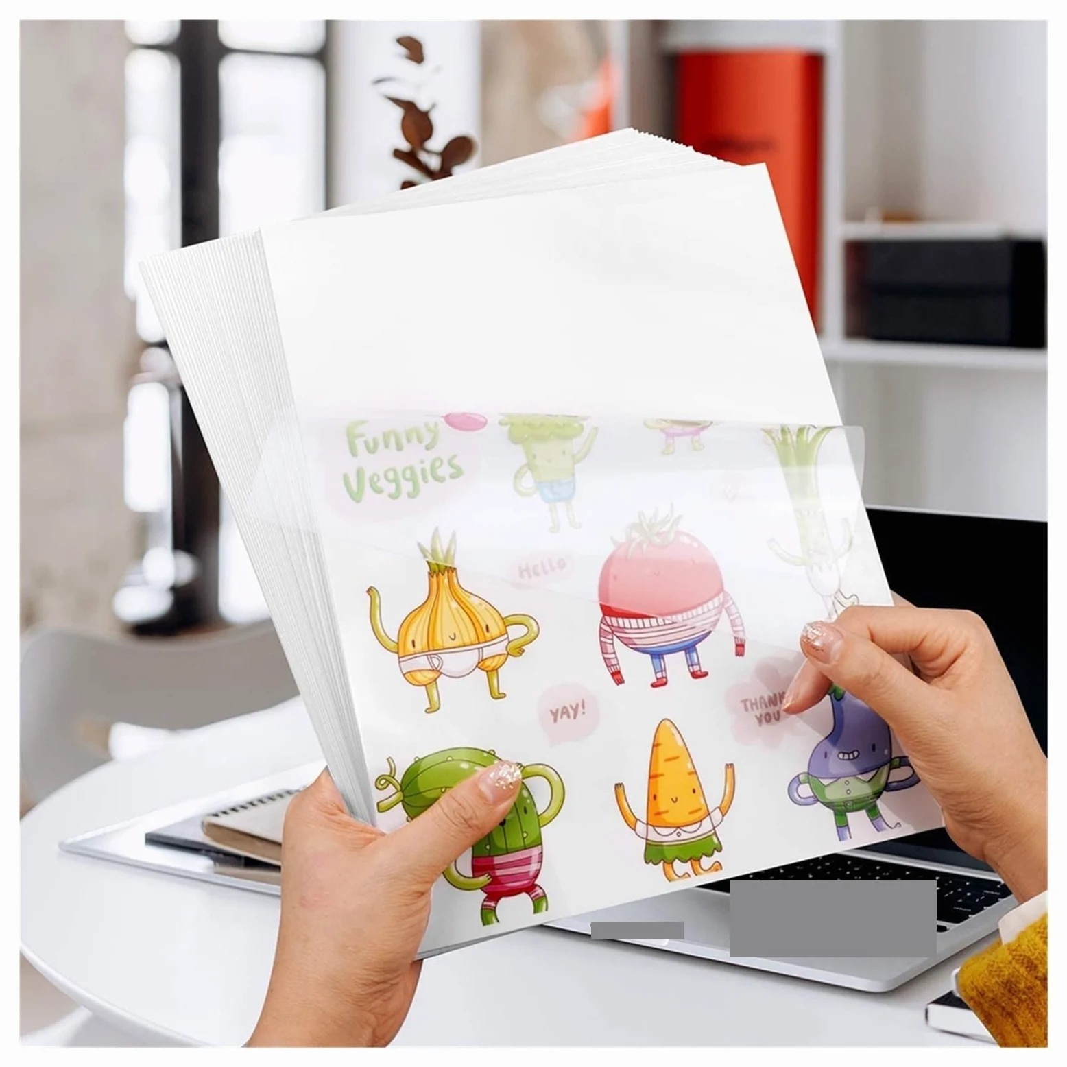 DAVBIR Carta adesiva in vinile trasparente al 100% Carta adesiva stampabile A4 Carta adesiva trasparente autoadesiva non impermeabile 10-50 fogli perfection (Color : 30 Sheets)
