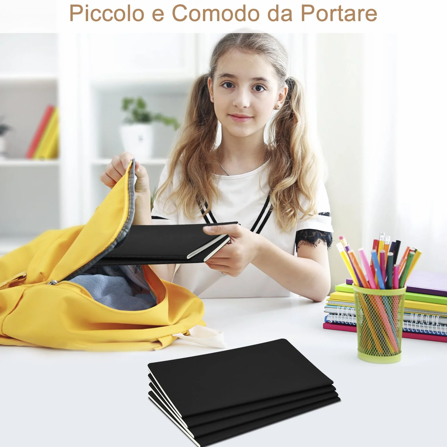 Quaderno Appunti A5 48 Pezzi 30 Fogli 60 Pagine Nero