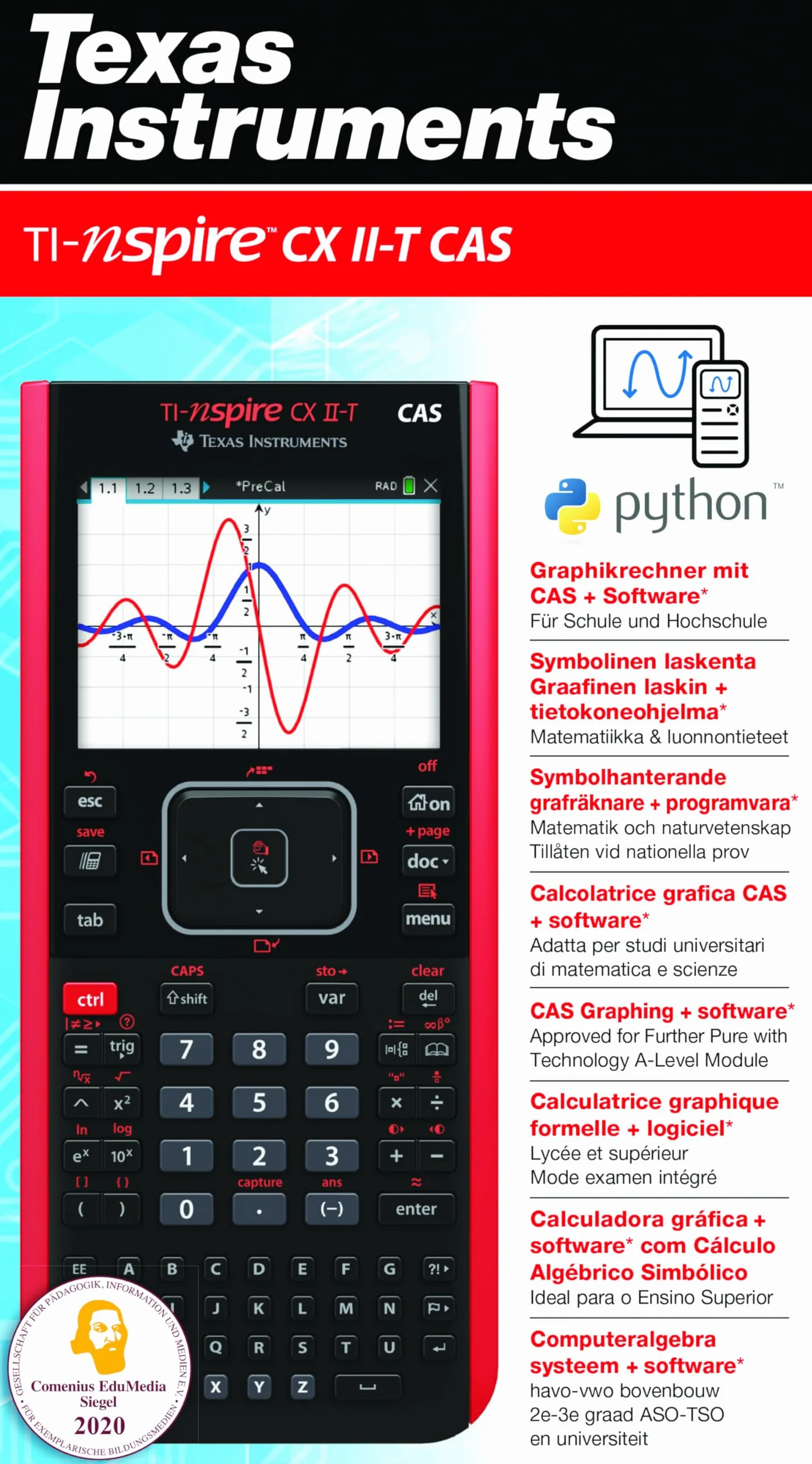 TEXAS INSTRUMENTS Ti-Nspire Cx Casii-T Grafica