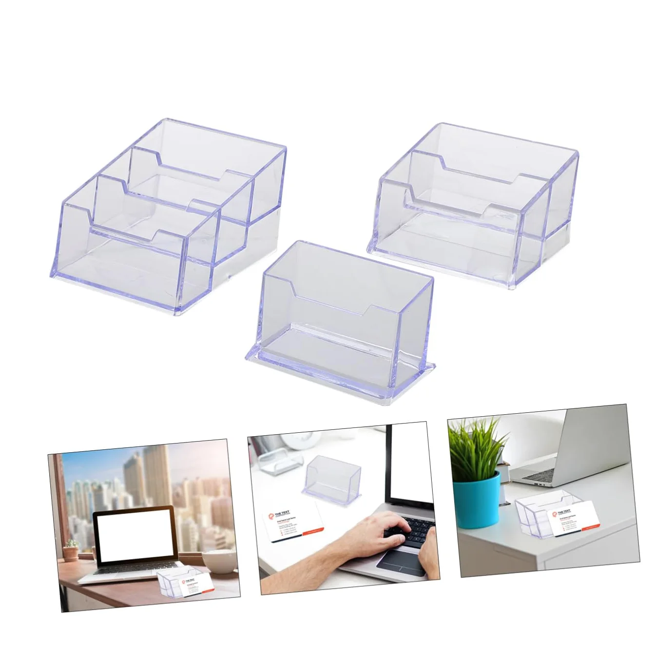 Angoily 2 Set Biglietti Visita Organizer Per Carte Scrivania Design Per Ufficio E Presentazioni Professionali 3 Pezzi*2