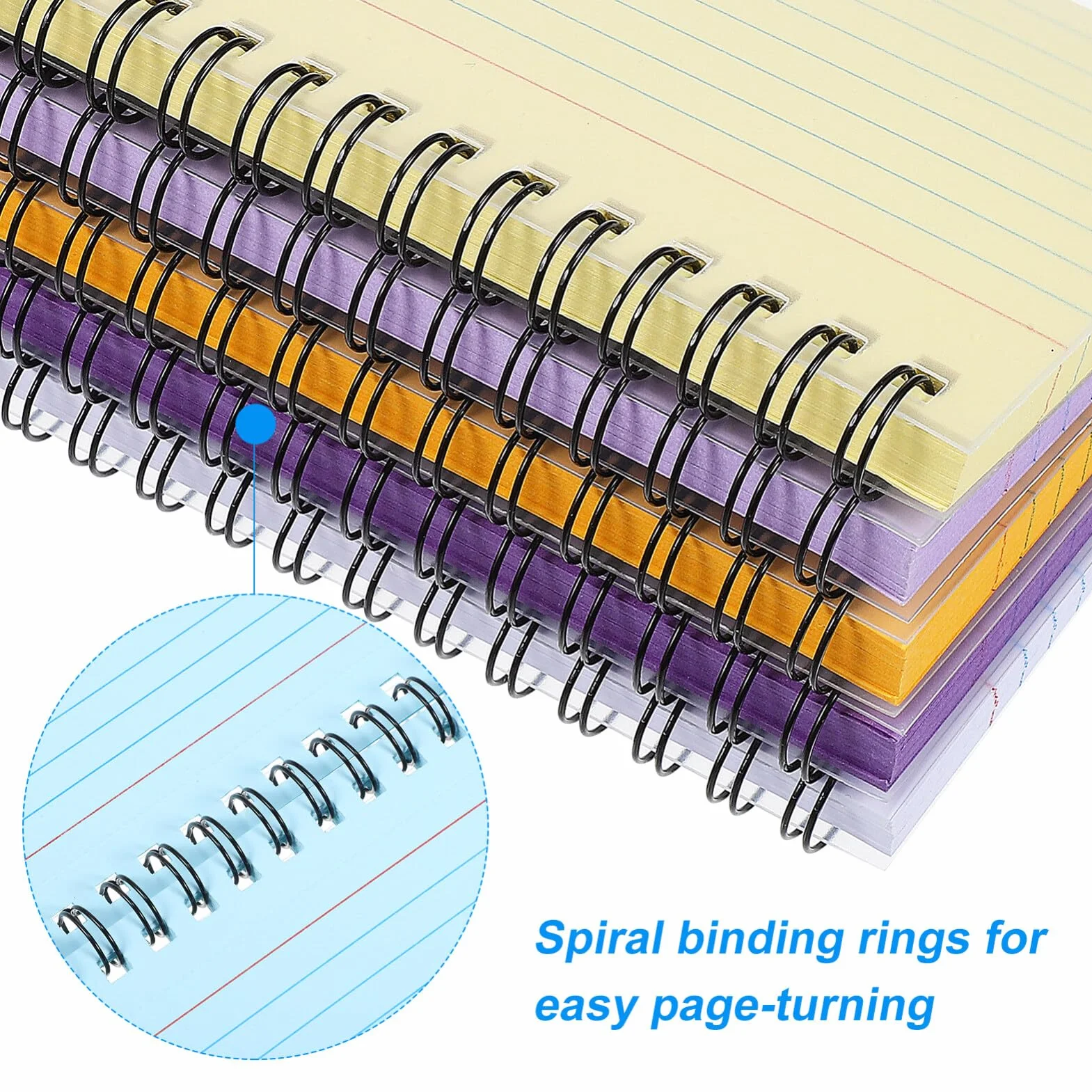 MAGICLULU 10pezzi Quaderno Spirale Schede Indice Piccole Carta Scorrevole Senza Sbavature Linee Orizzontali Per Facile Strappo Design Compatto Per Trasporto Comodo Per Ufficio Scuola Apprend