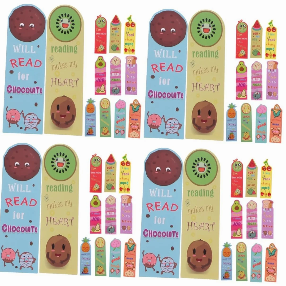 HOMSFOU 4 Set Segnalibri Profumati Cartoon Segnalibri Alla Per Adolescenti E Decorazione Per Libri Leggeri E Pratici Per Casa E Ufficio 36 Pezzi * 4
