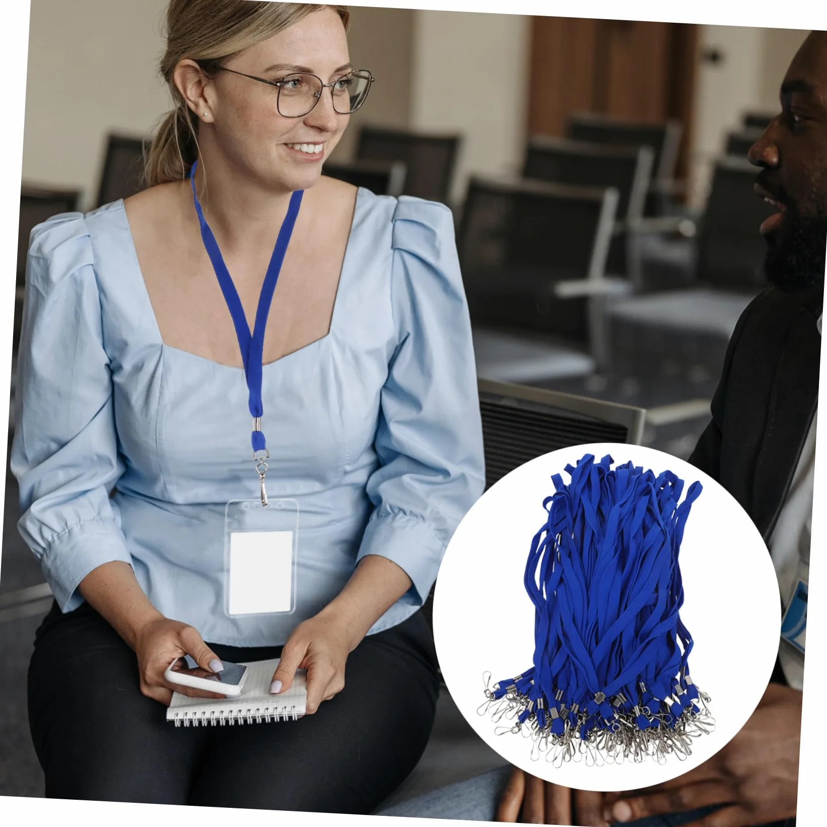 iplusmile 100pezzi Cordino Porta Badge Da Collo Con Clip Robusta Laccetto Per Tessere Identificative Cordino Liscio Antintravento Adatto Per Uffici Scuole Ed Eventi