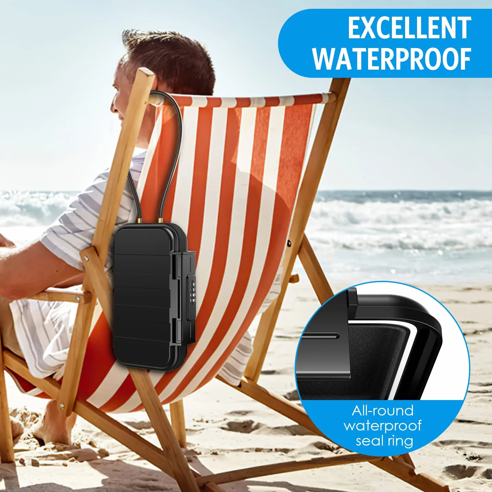 Brifit Cassaforte Portatile con Codice Numerico, Noir
