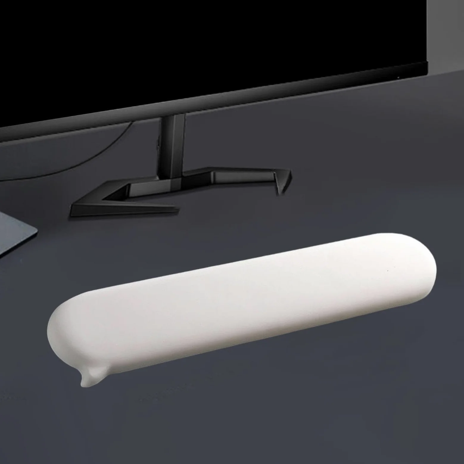 Cuscino poggiapolsi per tastiera, regalo, ergonomico, morbido, per scrivania, computer, poggiapolsi per ufficio e casa, Bianco