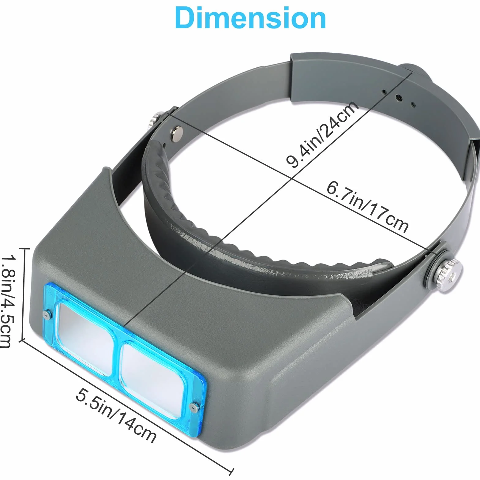 Lente d'ingrandimento professionale binoculare in vetro ottico 1,5x-3,5x per riparazioni
