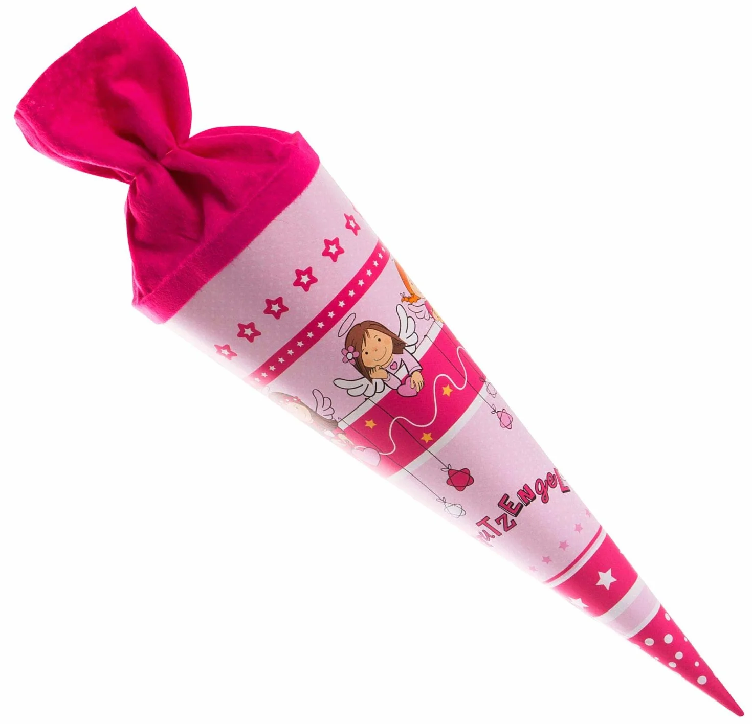 Goldbuch Cono per la scuola del fratello 35 cm rosa cartone laccato chiusura in feltro colorato