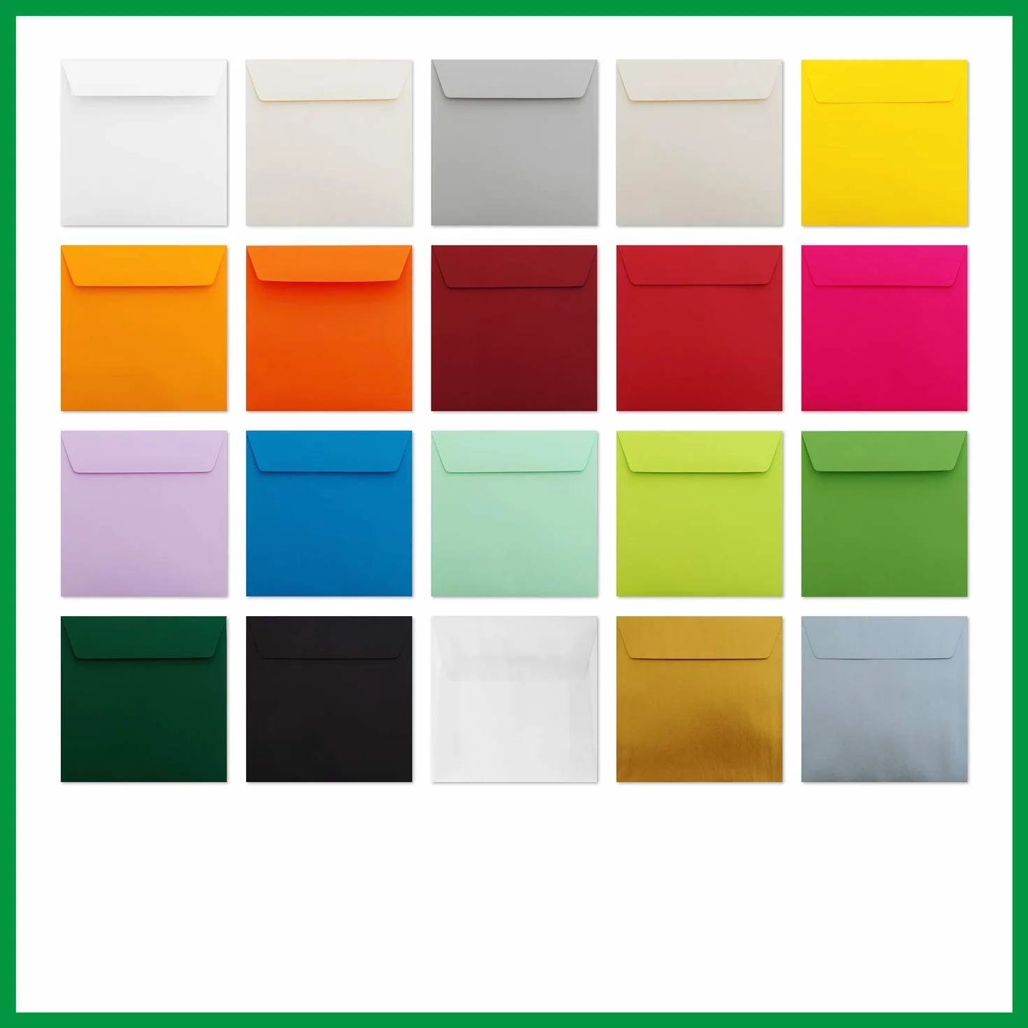 Buste quadrate adesive 18x18 cm 25 pezzi bianco