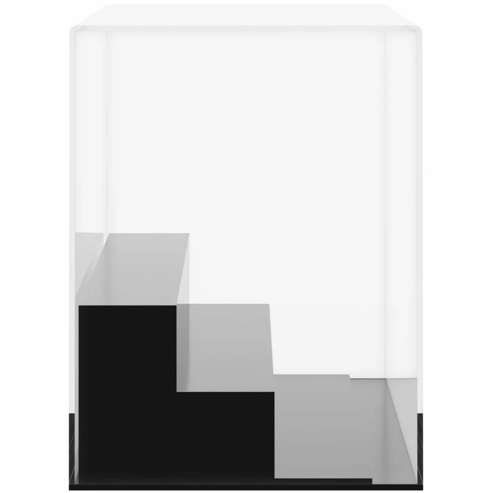 Vetrina in acrilico, 25 x 12 x 16 cm, trasparente, con 3 gradini, per oggetti da collezione e personaggi