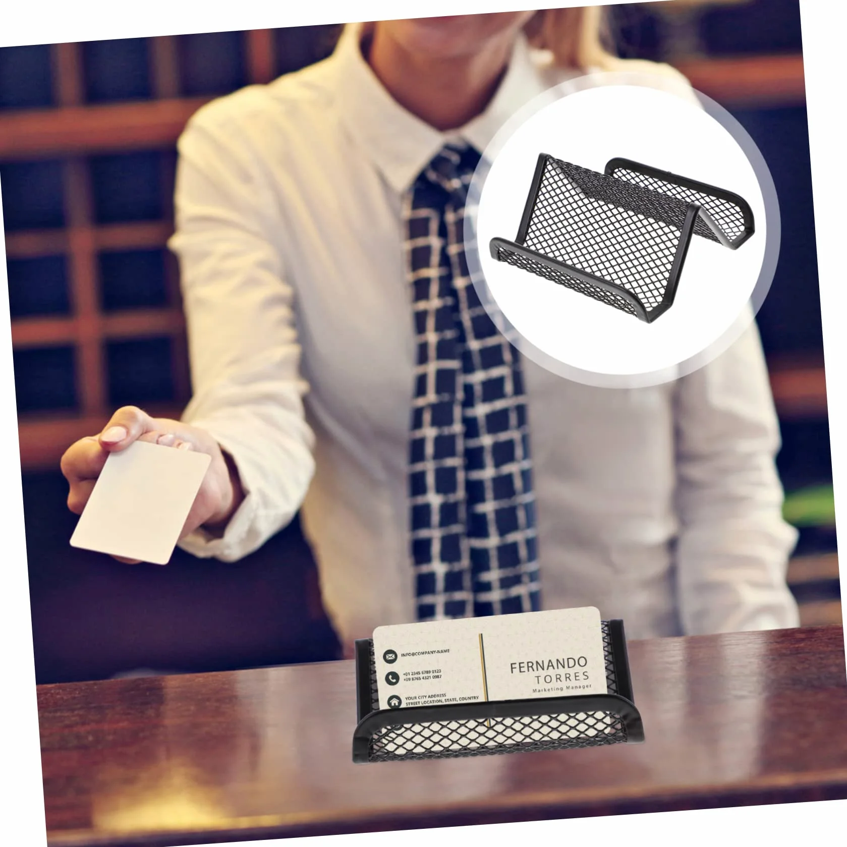 TEHAUX 8pezzi Per Biglietti Visita Portabiglietti Per Design e Organizzatore Per Scrivania Per Biglietti e Card Protezione Extra e