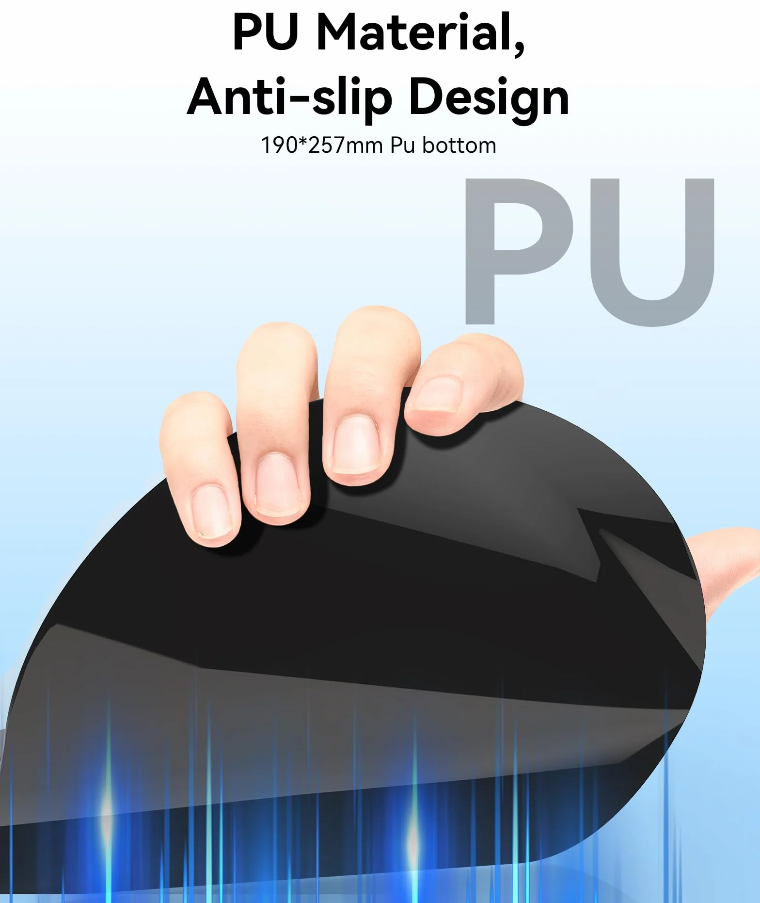 Ergonomico Tappetino Mouse con Poggiapolsi Gel, Base Antiscivolo Grigio Argento per Casa Ufficio