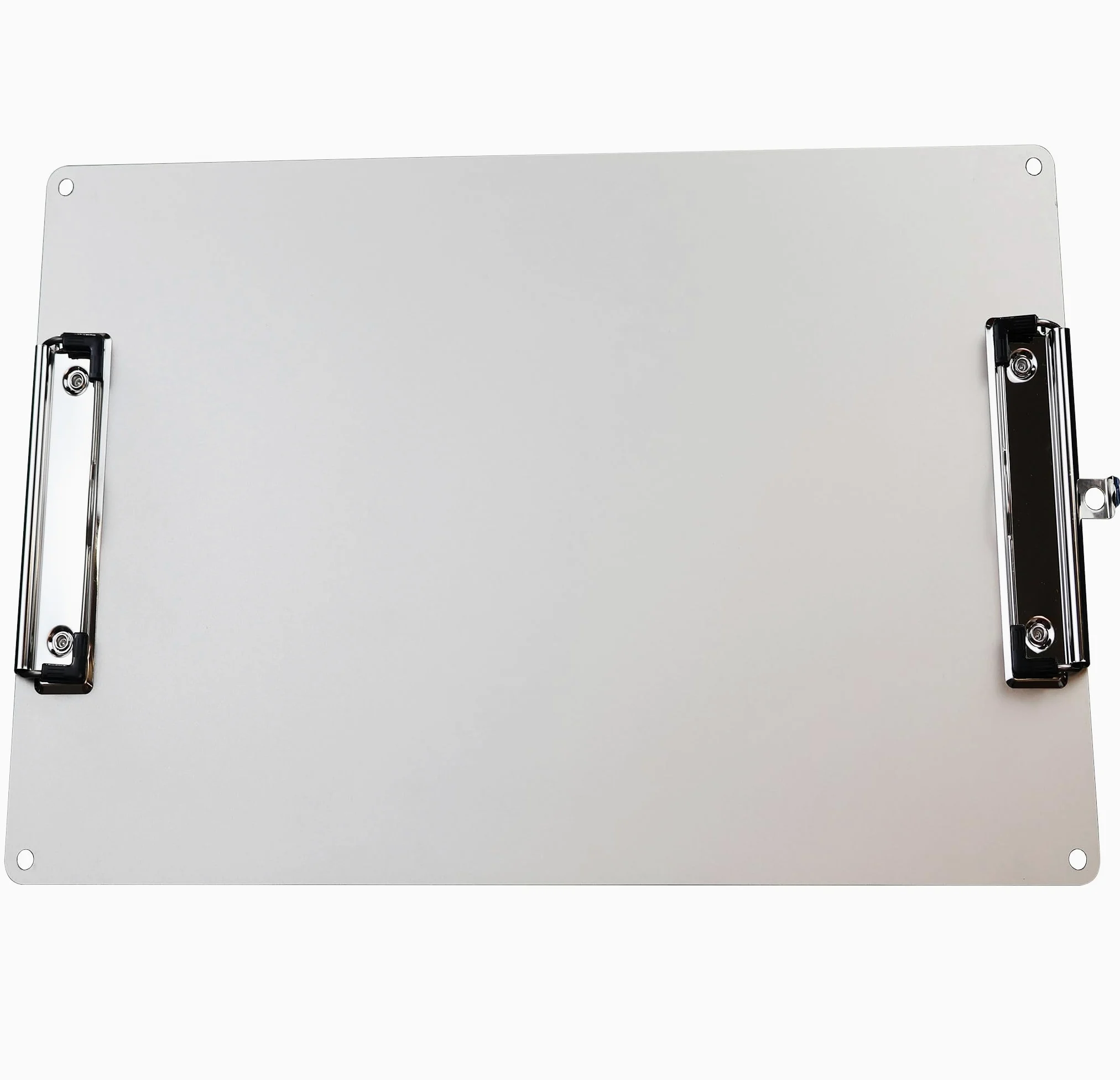 Portablocco in alluminio, formato A4 (24,1 x 32,4 cm), due portablocco a clip con tracolla regolabile da 160 cm, ideale per artisti, architetti e ingegneri (A4 – Argento)