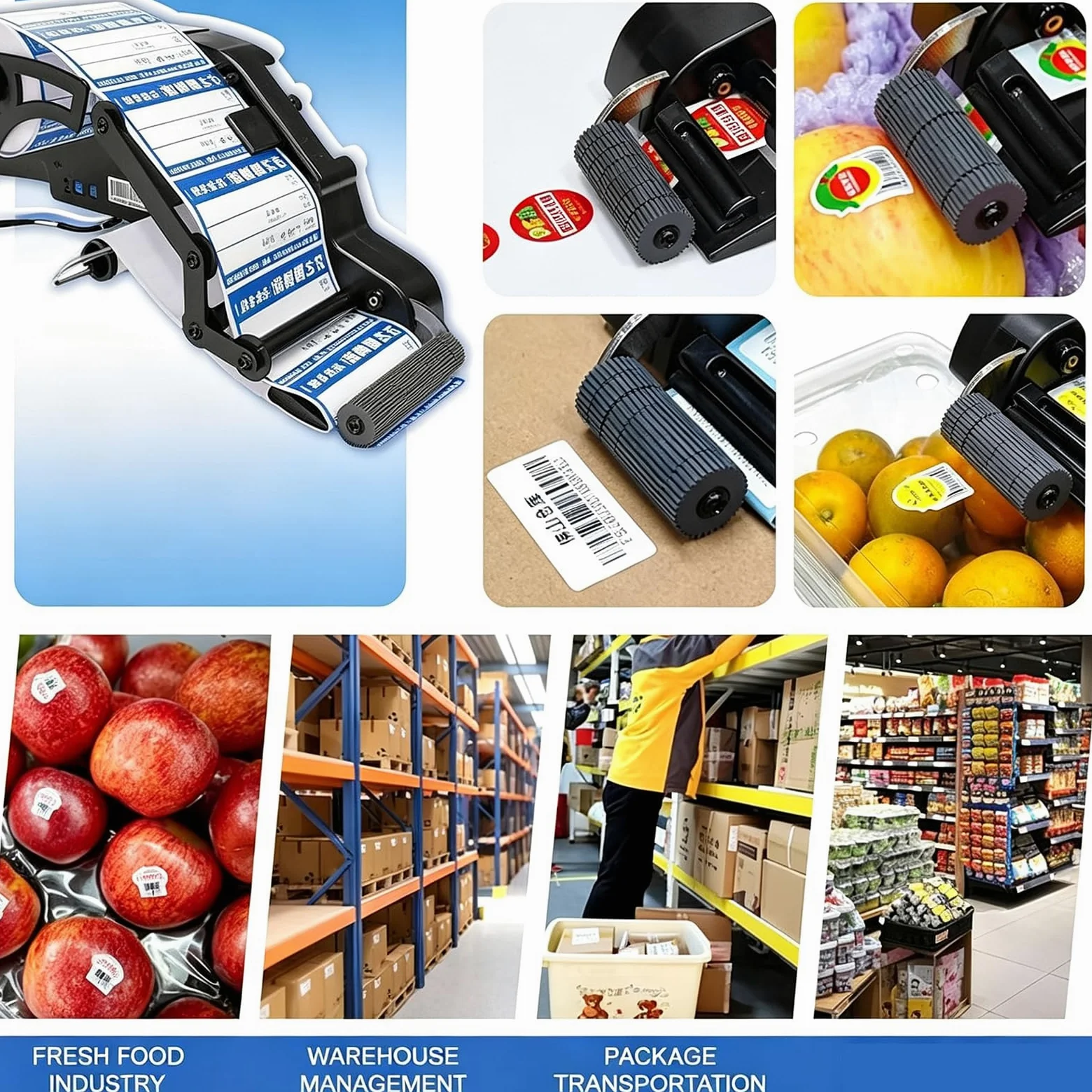 Etichettatrice Manuale, Dispenser Automatico di Etichette con Sensore di Alimentazione Carta, Durata della Batteria di 16 Ore, Larghezza Etichetta 15-80 Mm, Vendita al Dettaglio E Magazzino