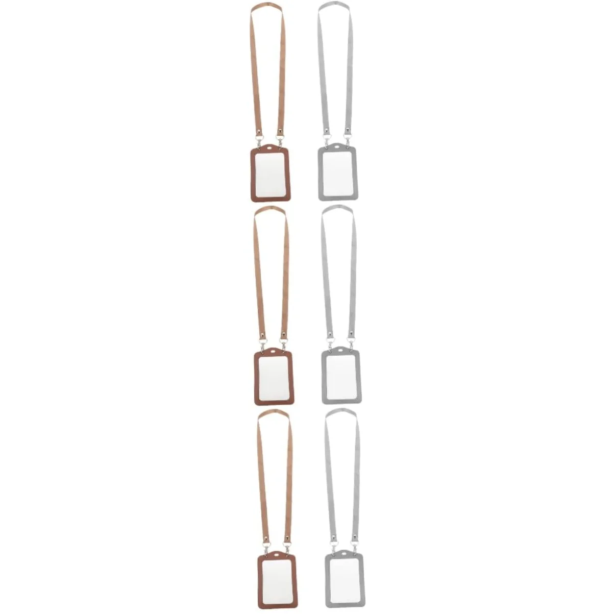 Operitacx 6pezzi Portabadge Trasparente Con Lanyard Di Custodie Per Tessere Con Design Doppio Faccia Per Carte Di Identità Biglietti Da Visita e Postcard