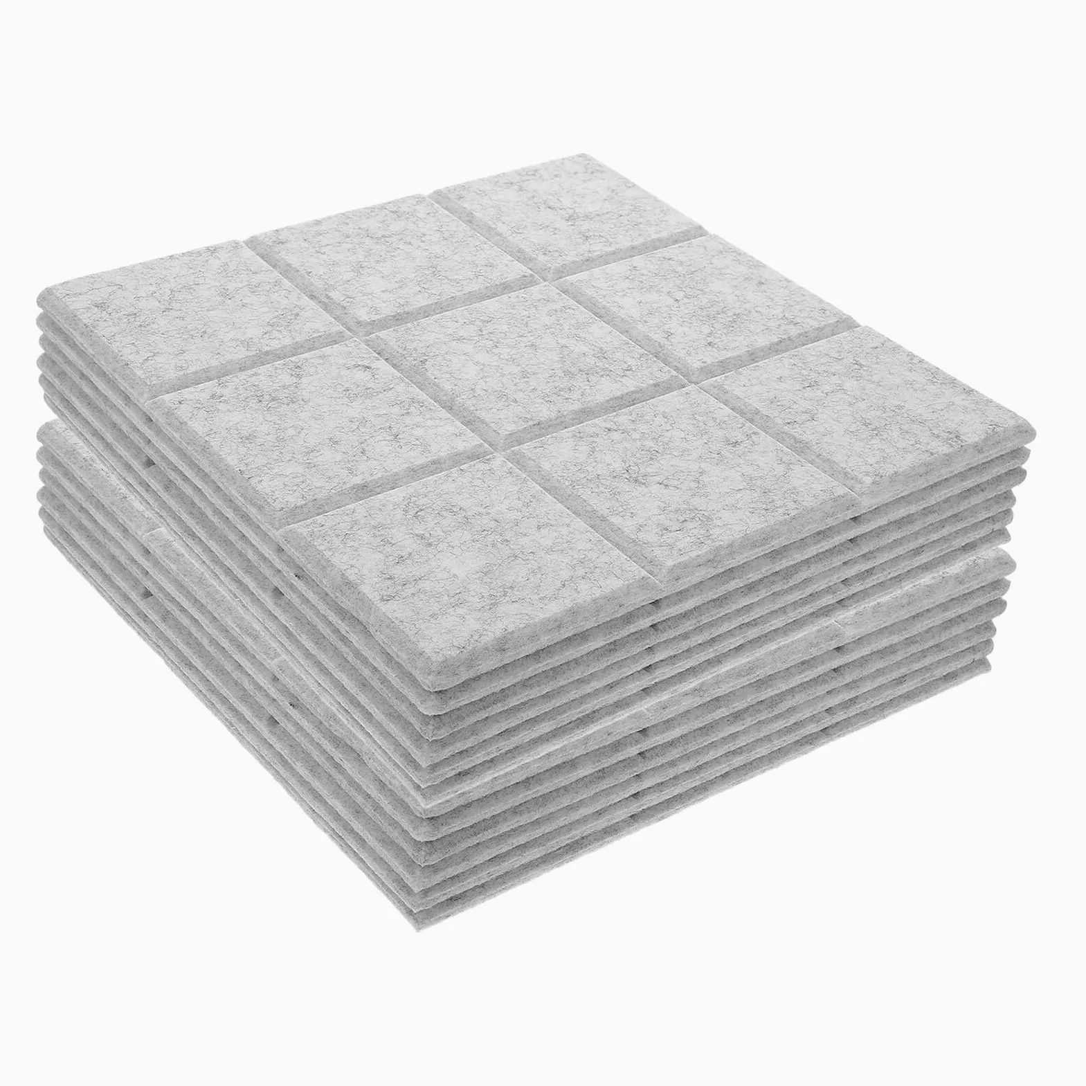 COHEALI 12 Pannelli Bacheca in Feltro Autoadesiva 30x30cm Grigio Chiaro Set da 12 Piastrelle per Bacheche da Ufficio e Casa Assorbimento Acustico per Organizzazione e Decorazione
