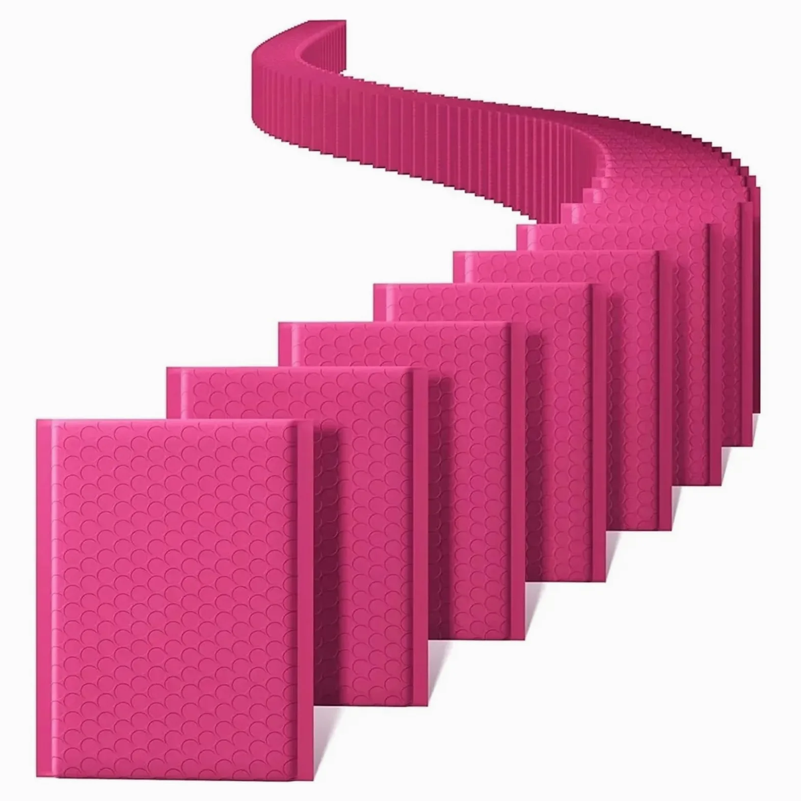 Buste Imbottite 100pcs Bubble Mailer Bubble Padded Mailing Envelopes Mailer Poly For Packaging Self Seal Shipping Bag Bubble Padding (Color : Light pink, Size : 13 * 15cm)