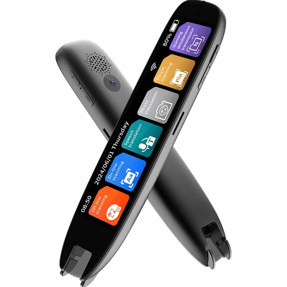 FTVOGUE Dispositivo di Traduzione Portatile con Penna per Lettore di Scansione, Scanner di Elettronico Portatile con OCR in Tempo Reale per Studenti e Viaggiatori