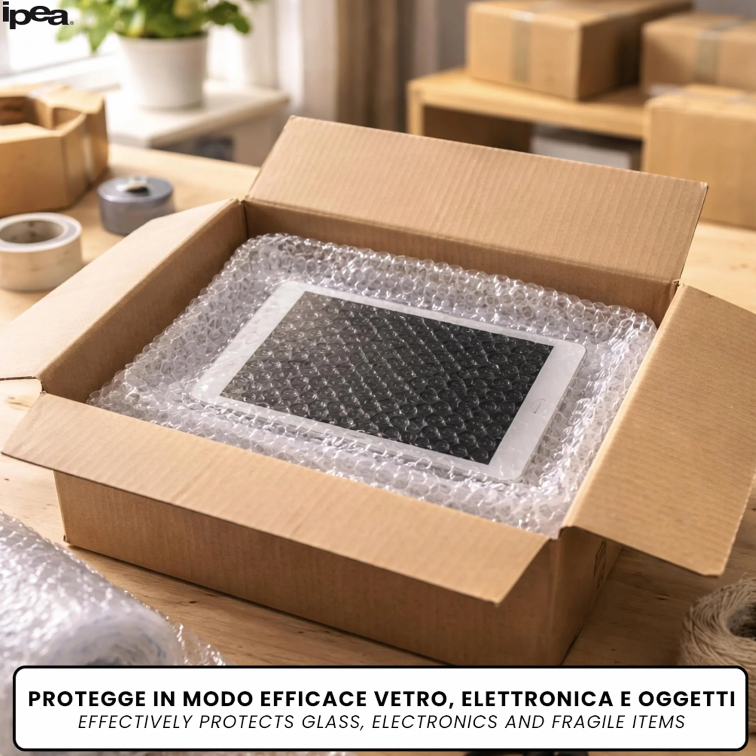IPEA Pluriball 10 m x 30 cm Rotolo Antistrappo Antiurto Imballaggio