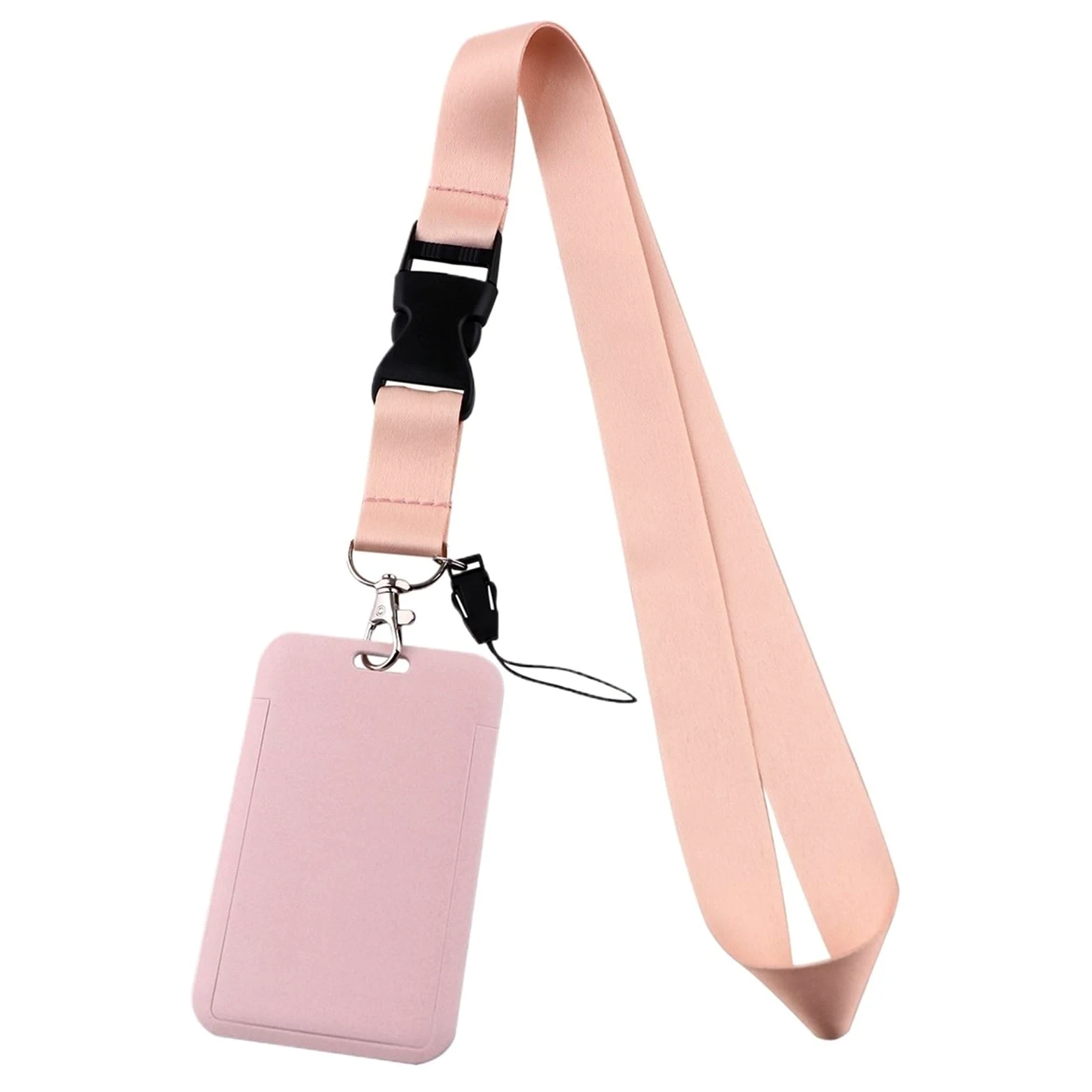20 porta badge da collo, porta badge per studenti, cordino da appendere, accessori per telefono cellulare (rosa)