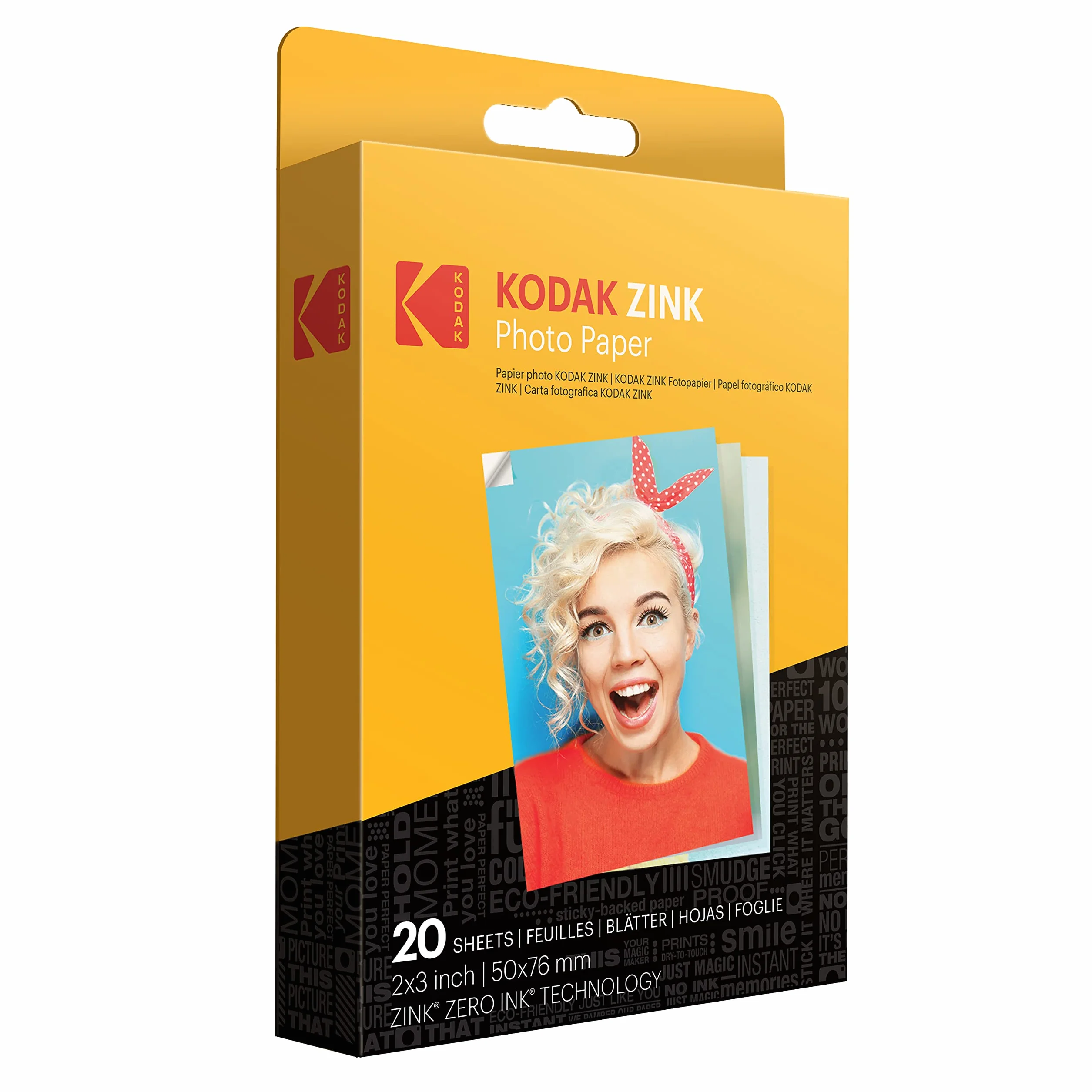 KODAK Pacchetto Base per Fotocamera istantanea Printomatic (Rosa) + Carta Zink (20 Fogli) + Custodia Deluxe + Comoda Tracolla & ZINK - Carta fotografica, Formato 2"x3", Confezione da 20 fogli