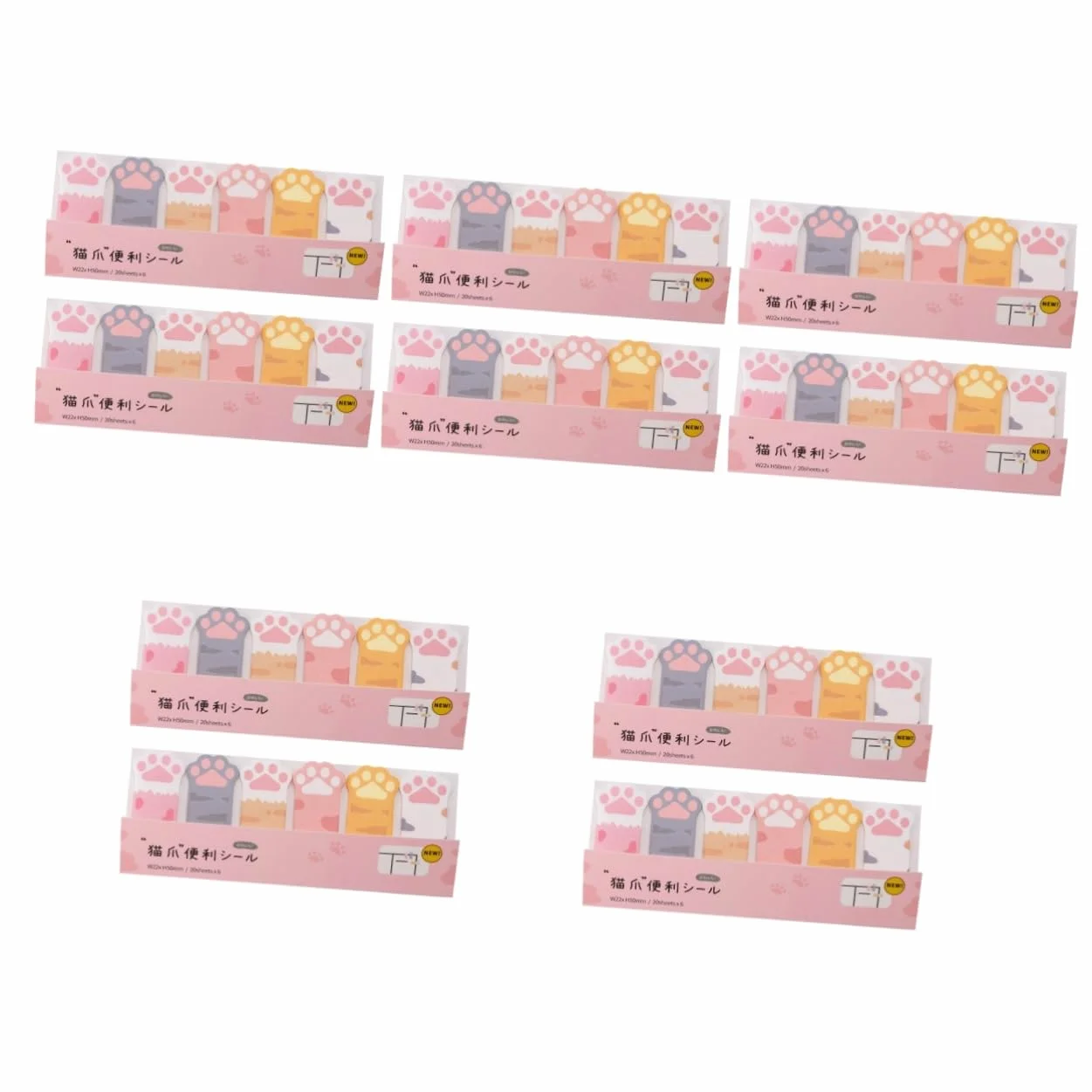ARTIBETTER 5 Set Blocchetti Adesivi Segnalibri Colorati E Creativi Per Adesivi Per Ufficio E Scuola Facili Rimuovere E Riutilizzabili 2 Pezzi * 5