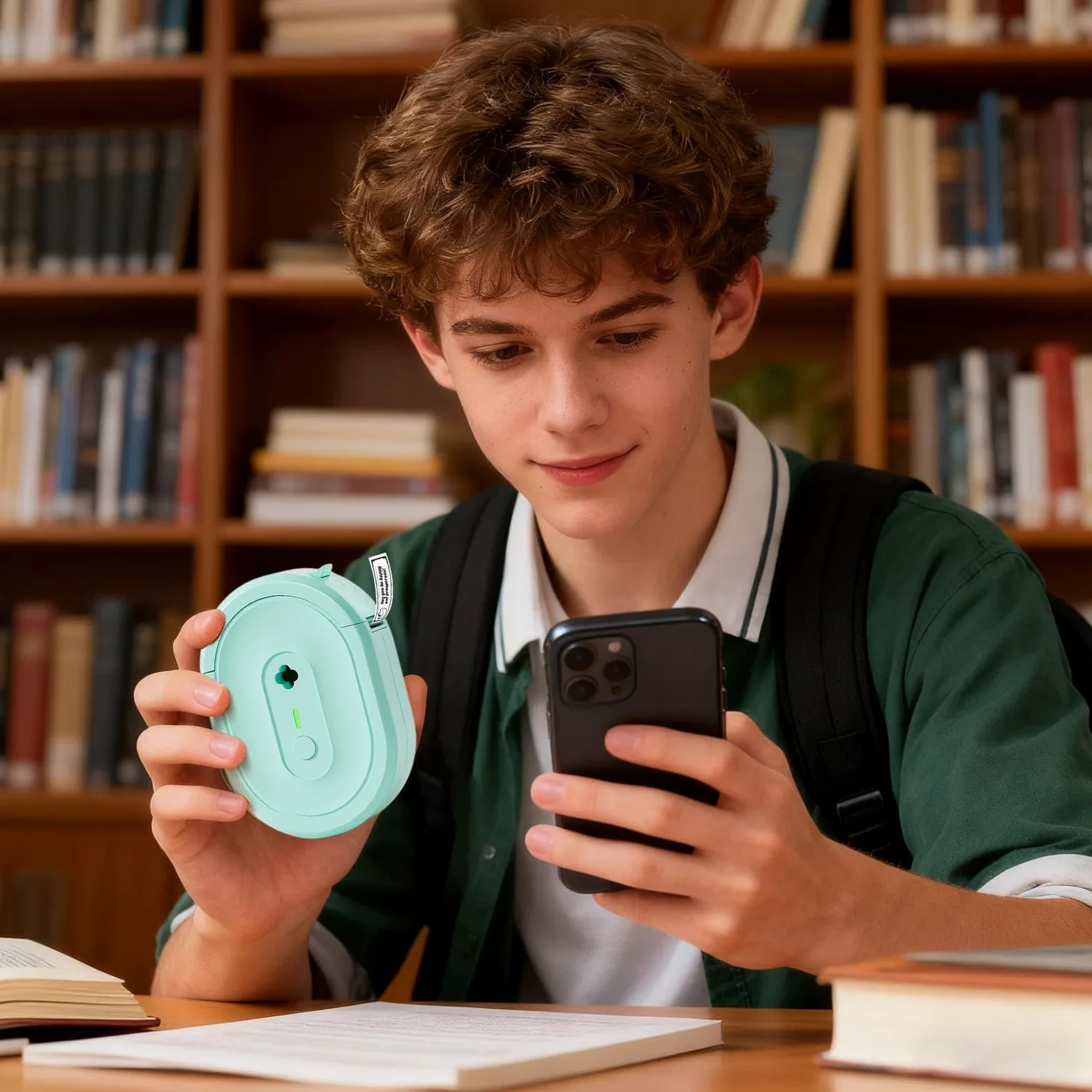 Stampante Per Etichette Stampa termica portatile wireless senza inchiostro | Stampante Per Etichette Adesive Termiche Wireless per casa ufficio insegnanti studenti fai da te cucina dispensa