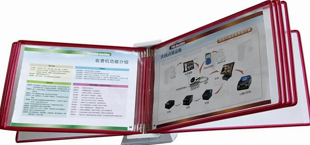 Organizzatore di riferimento for la scrivania dei materiali speciali | Studio da ufficio multicolore: organizzazione di file e menu montati sulla scrivania a parete(Red)
