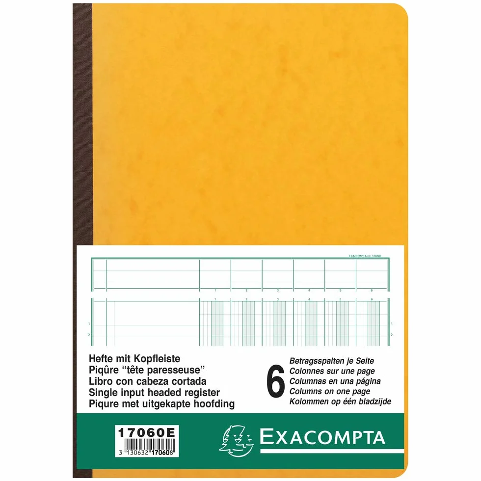 Piqure 29,7x21cm a tete paresseuse 6 colonnes sur 1 page 34 lignes 80pages