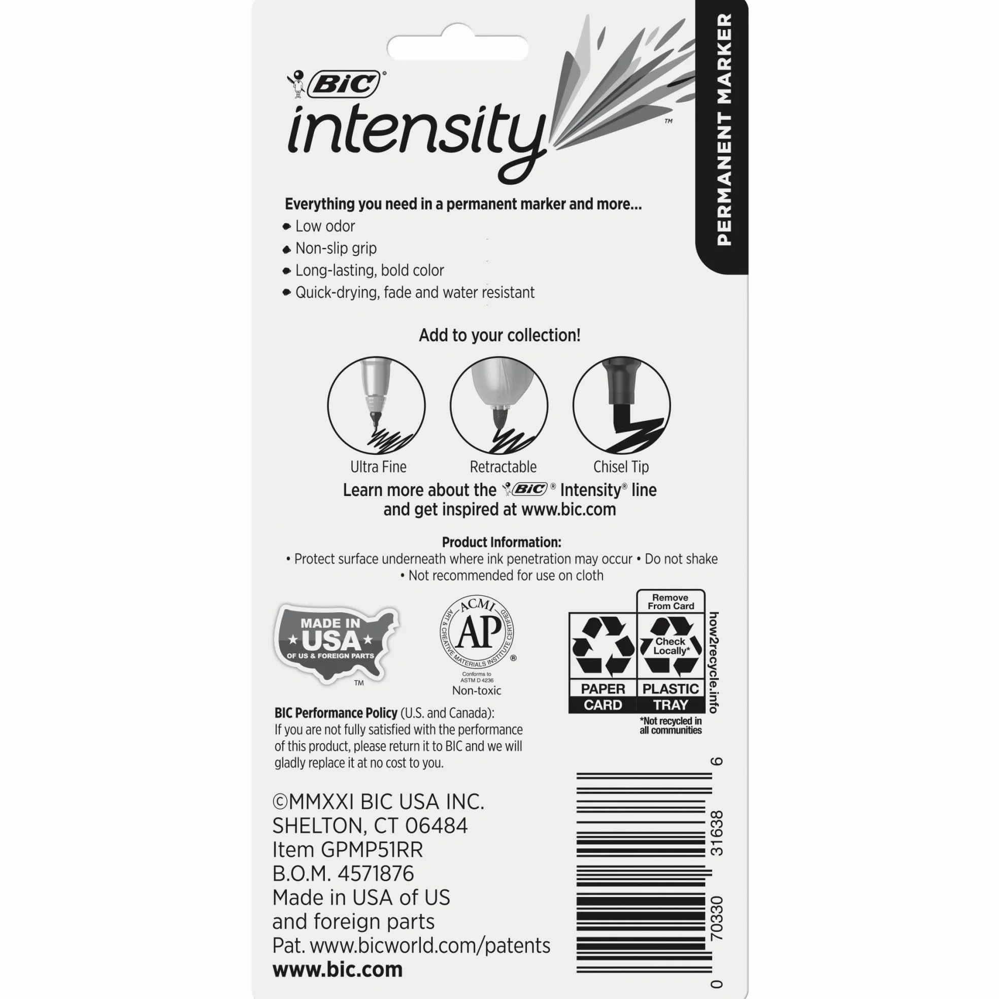 BIC MARK IT PERMANENT FINE POINT