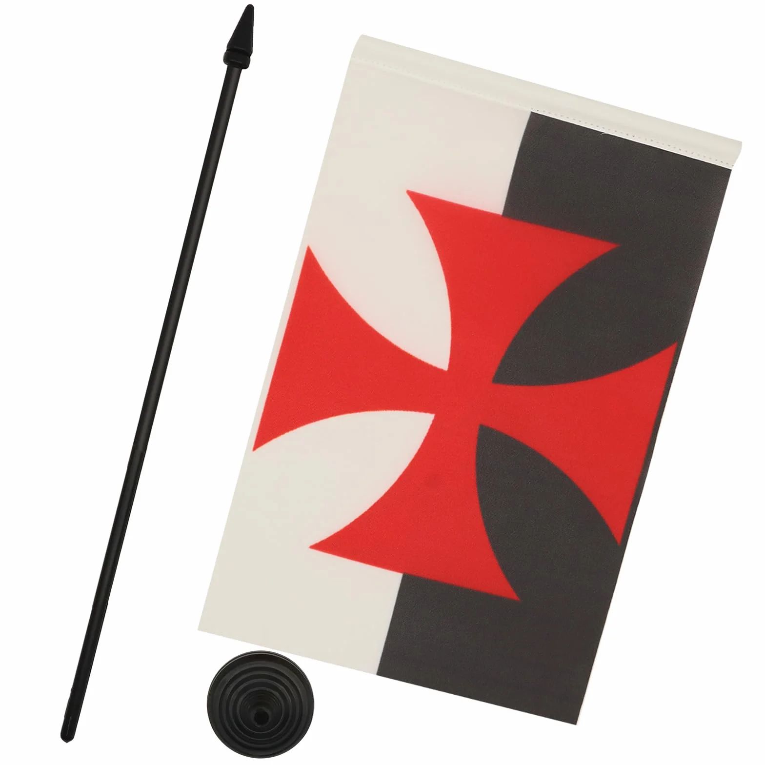 AZ FLAG Bandiera Da Tavolo Beauceant Cavalieri Templari 21x14 cm Piccola Bandierina Ordine Del Tempio