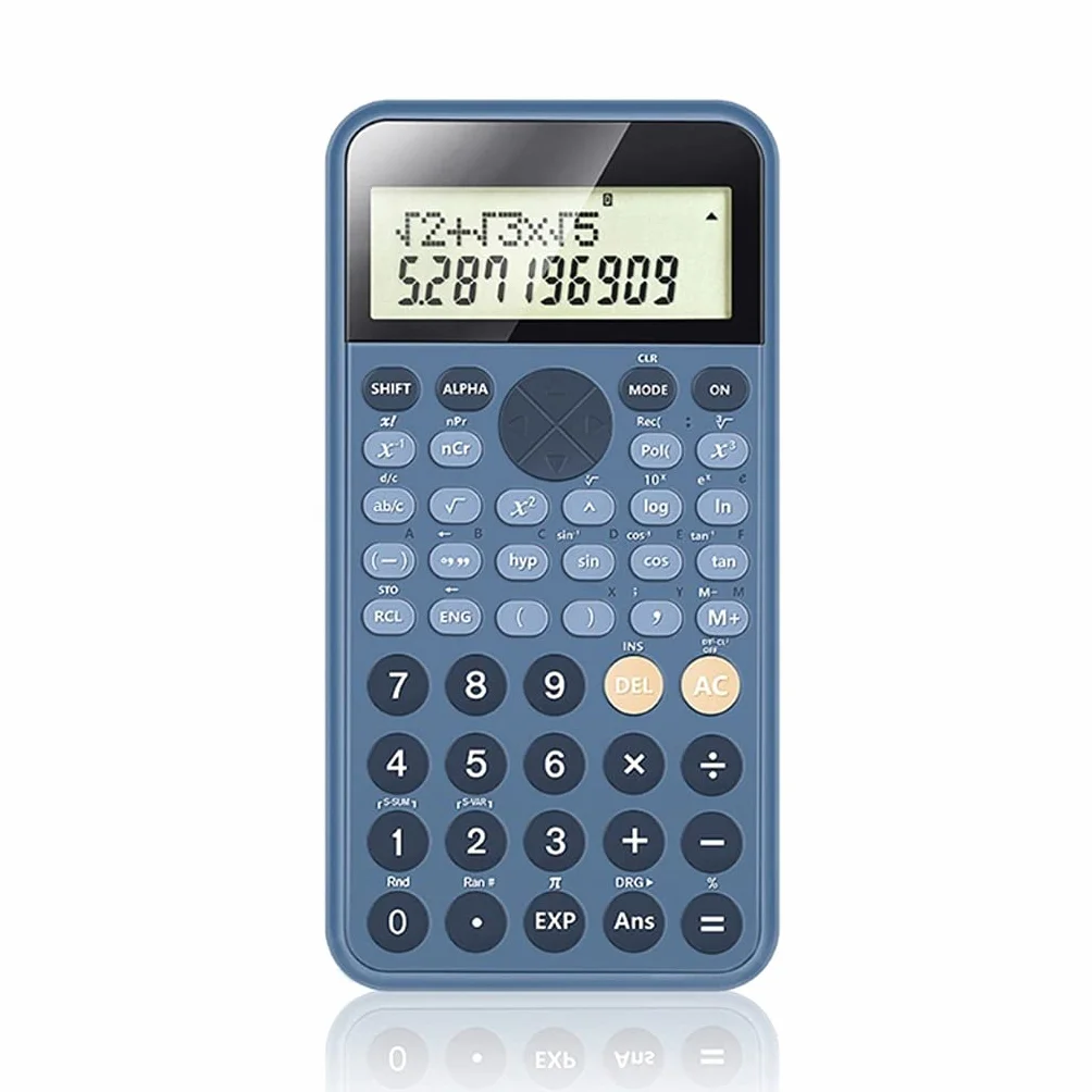JFDBGU Portatile Calcolatrice scientifica Cancelleria Scuola SCUOLE di Ufficio Multifunzione Scuola di SCUOLE SCUOLE Strumento SCORTORYER(Blue,White)