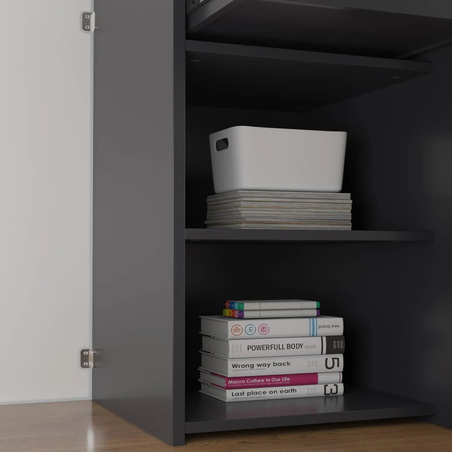 Banco reception,reception tavolo bancone, Banco reception con ripiano aperto e 1 cassetto con serratura, banco reception ufficio bancone, MDF, 40 x 121 x 110cm, Bianco, Grigio Scuro