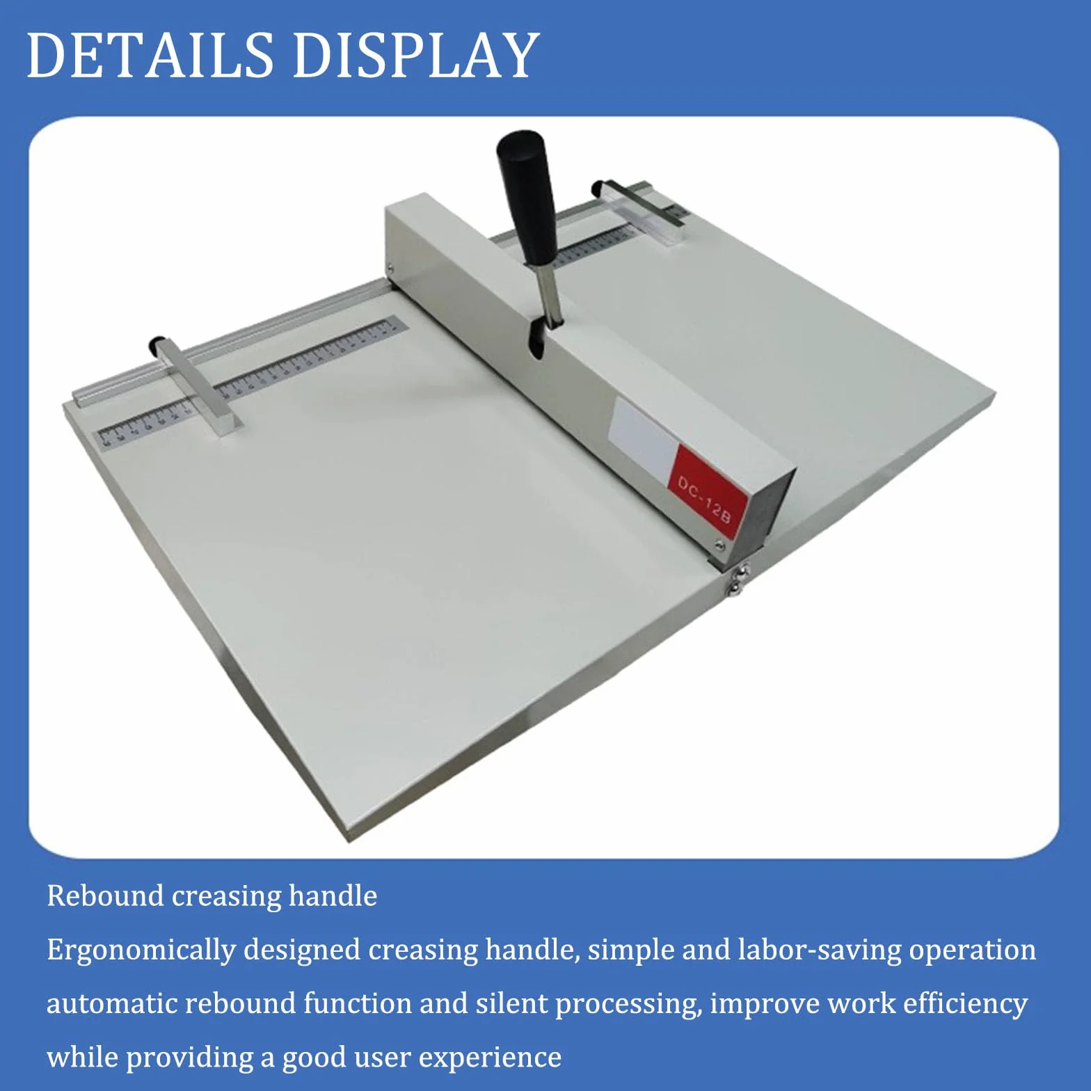Cordonatrice Manuale per Carta,Cordonatore per lavori Pesanti con 2 dorsi magnetici,Strumento per cordonare cartelle di Carta A4/A3,Ufficio Commerciale Desktop Carta piegatrici Macchina per Carte