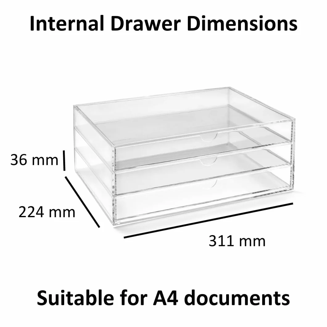 Osco A3TSL - Organizador de 3 niveles horizontales