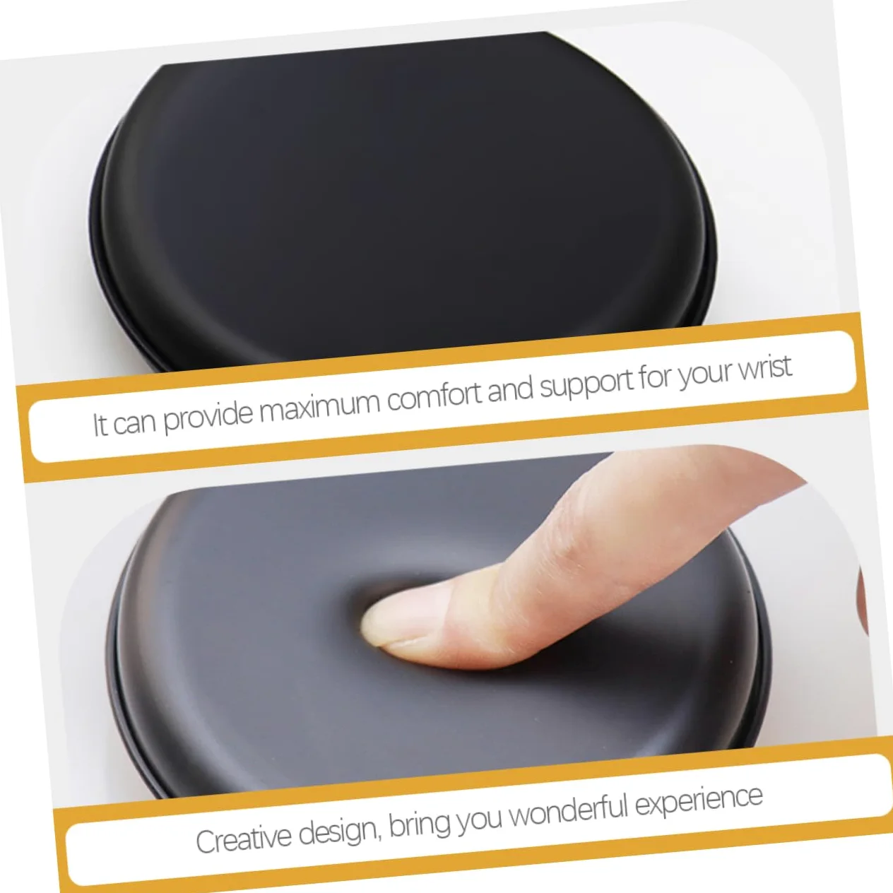 Didiseaon Supporto Poggiapolsi Gaming in Pu Rotondo per Comfort Massimo e Supporto Ergonomico per Ufficio e Scrivania, Facile da Trasportare e Antiscivolo